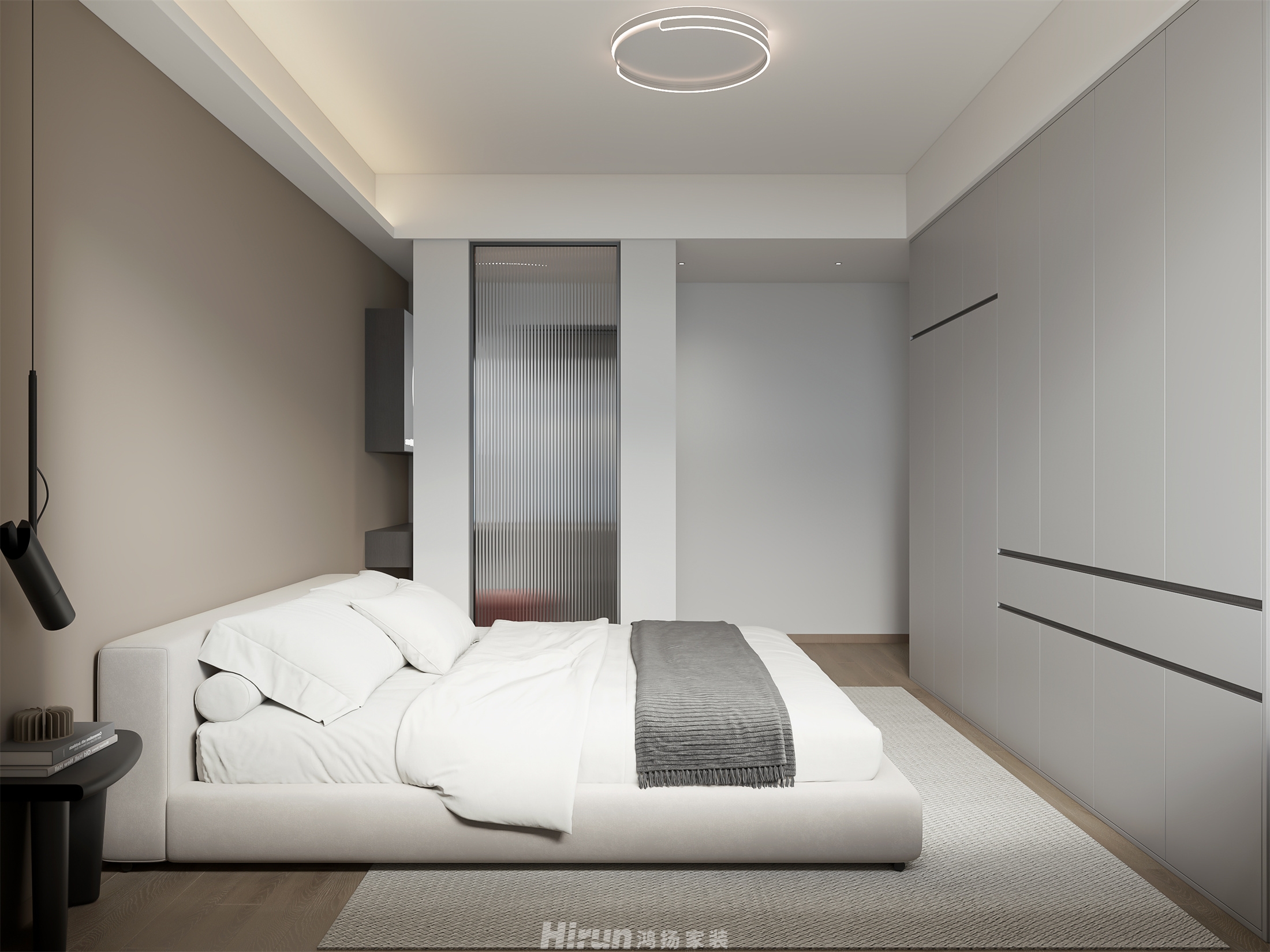 鴻濤翡翠灣147㎡雅致現(xiàn)代四居室 裝修案例效果圖-4