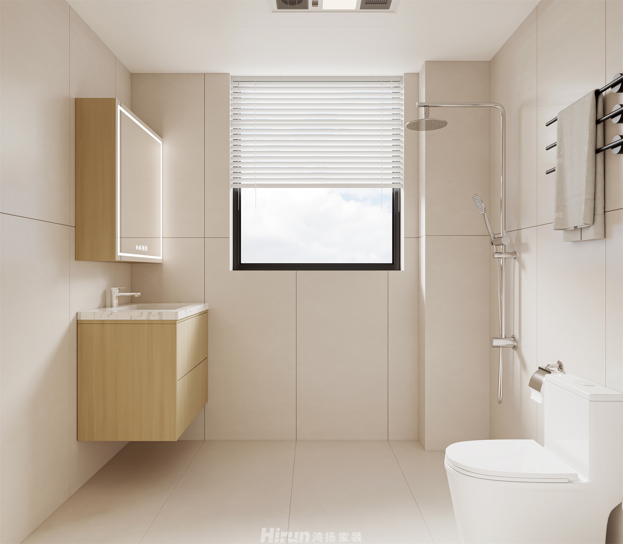 公園央著150㎡北歐之光四居室 裝修案例效果圖-4