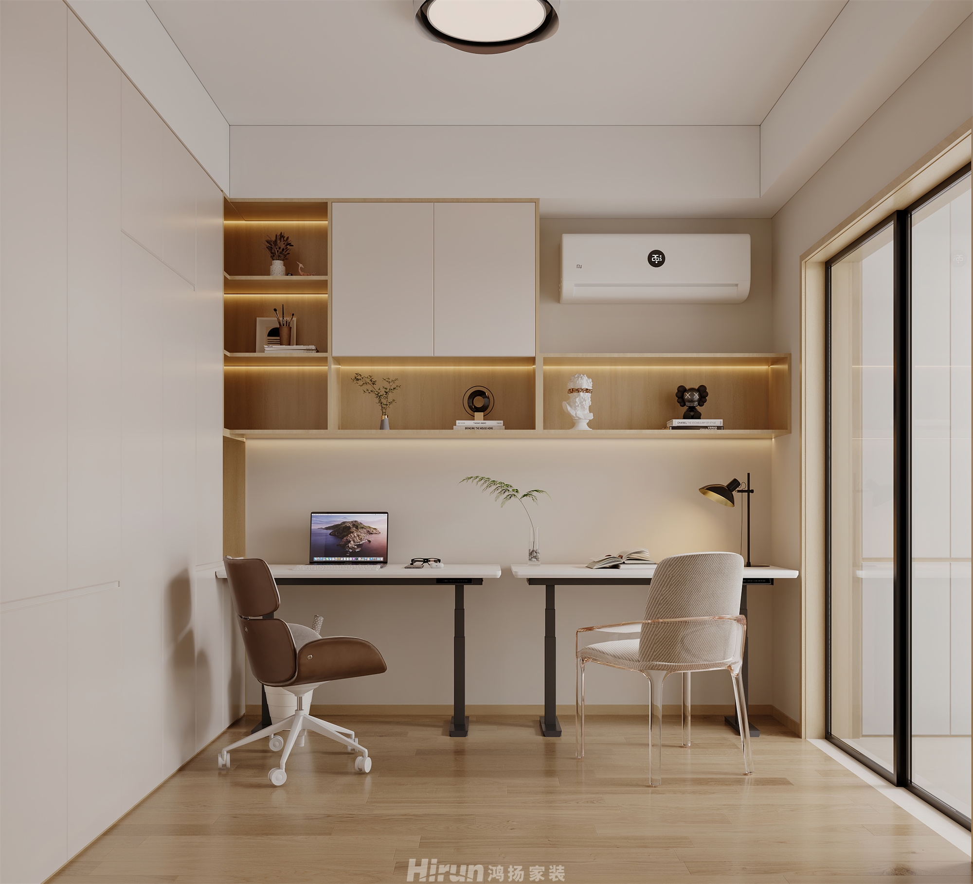 公園央著150㎡北歐之光四居室 裝修案例效果圖-6