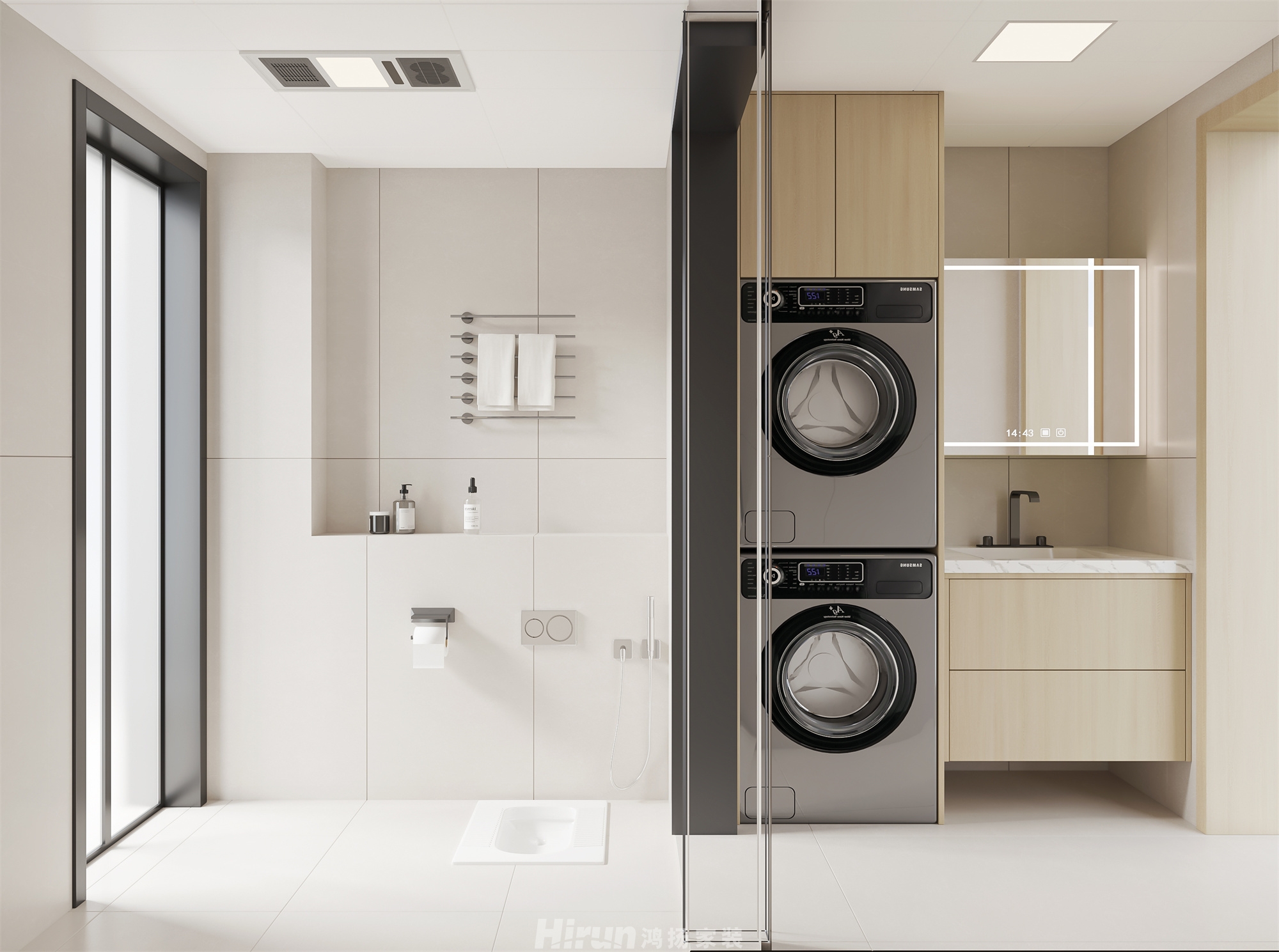 公園央著150㎡北歐之光四居室 裝修案例效果圖-3