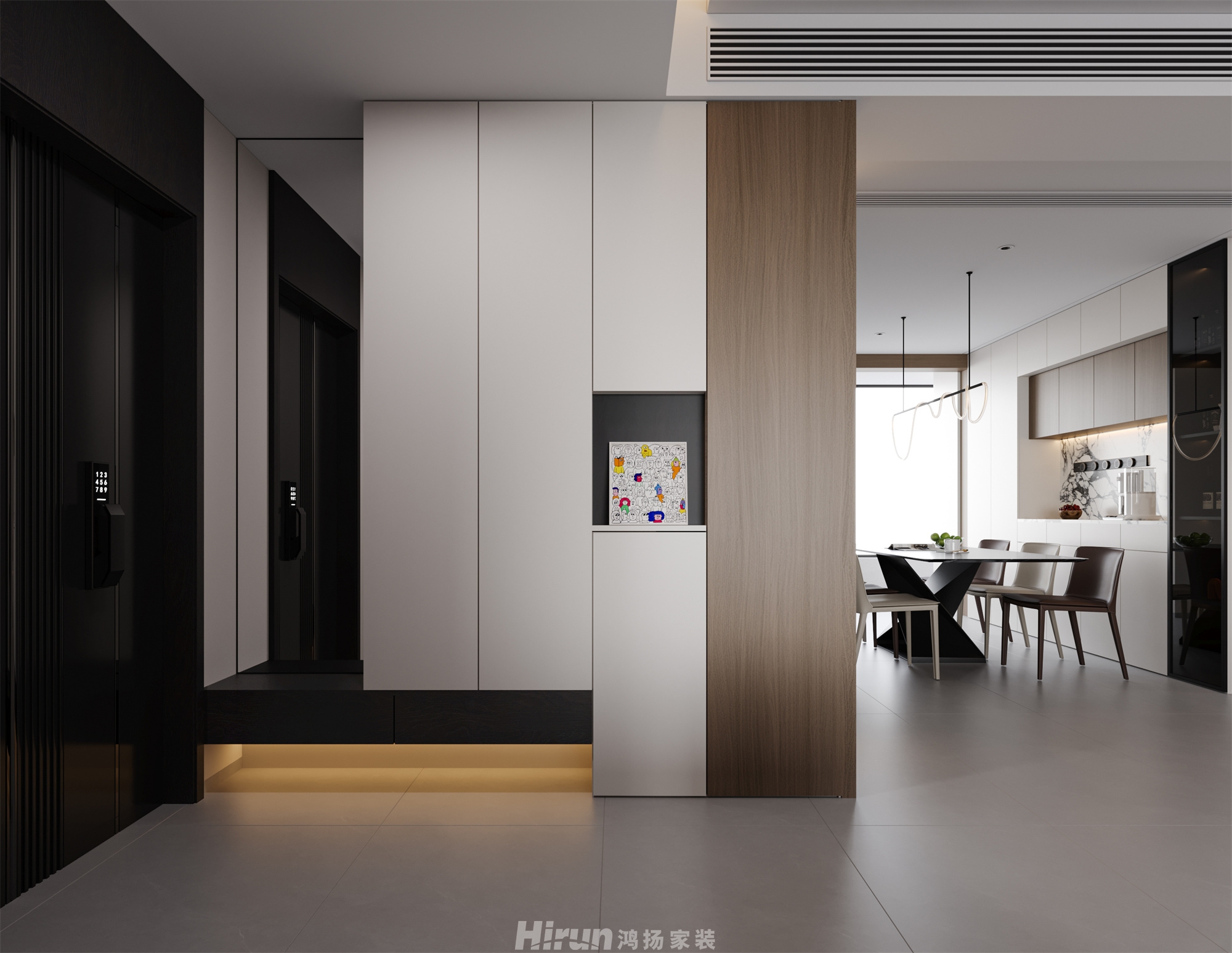 公園央著206㎡雅致現代大平層 裝修案例效果圖-11