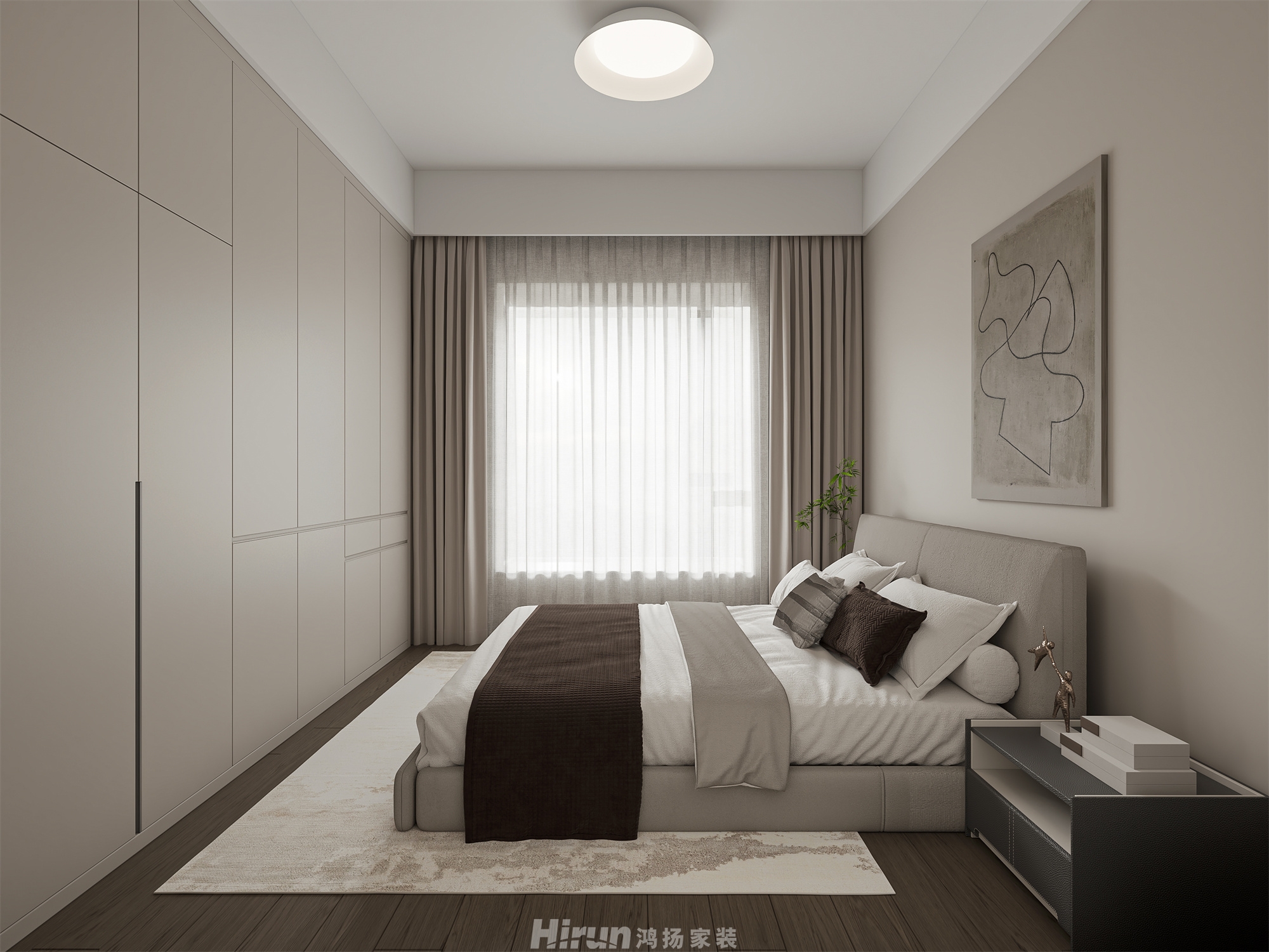 公園央著206㎡雅致現代大平層 裝修案例效果圖-10