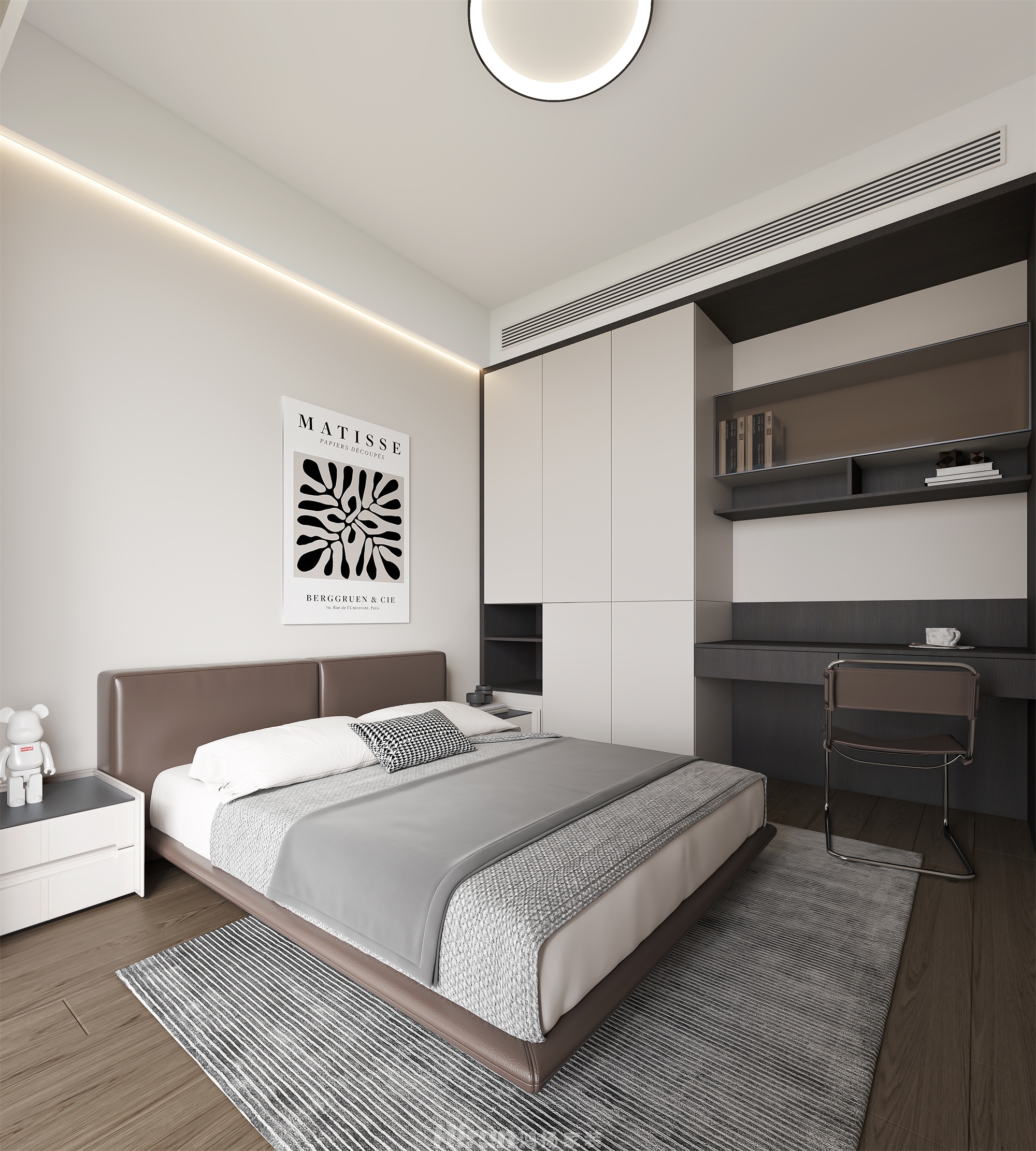 公園央著206㎡雅致現代大平層 裝修案例效果圖-6