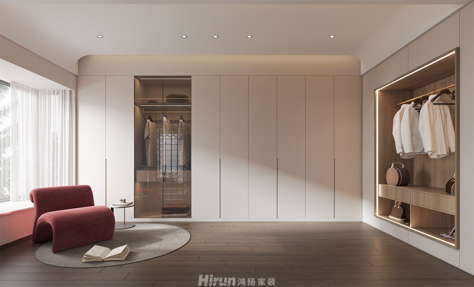 公園央著206㎡雅致現代大平層 裝修案例效果圖-4