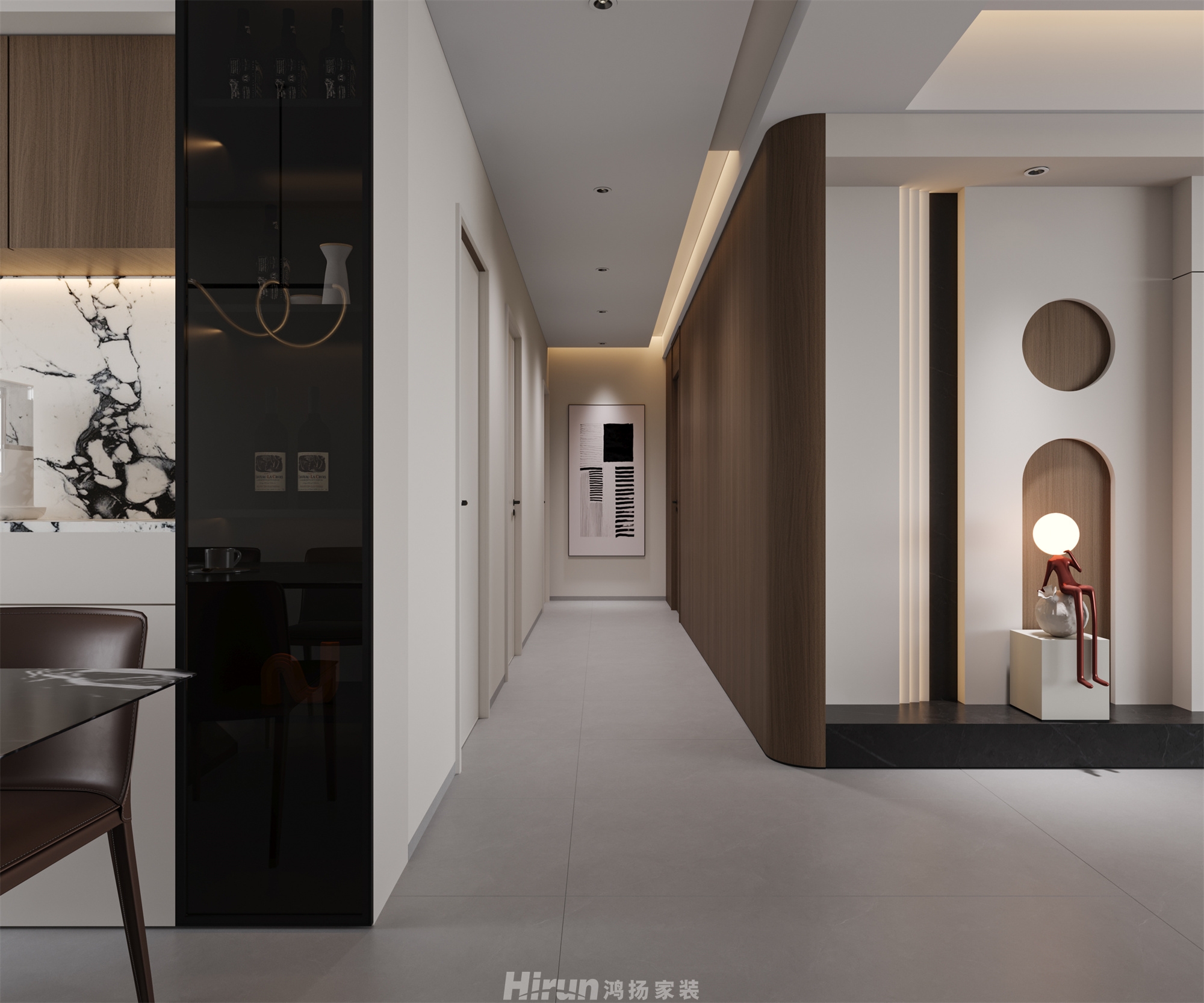 公園央著206㎡雅致現代大平層 裝修案例效果圖-8