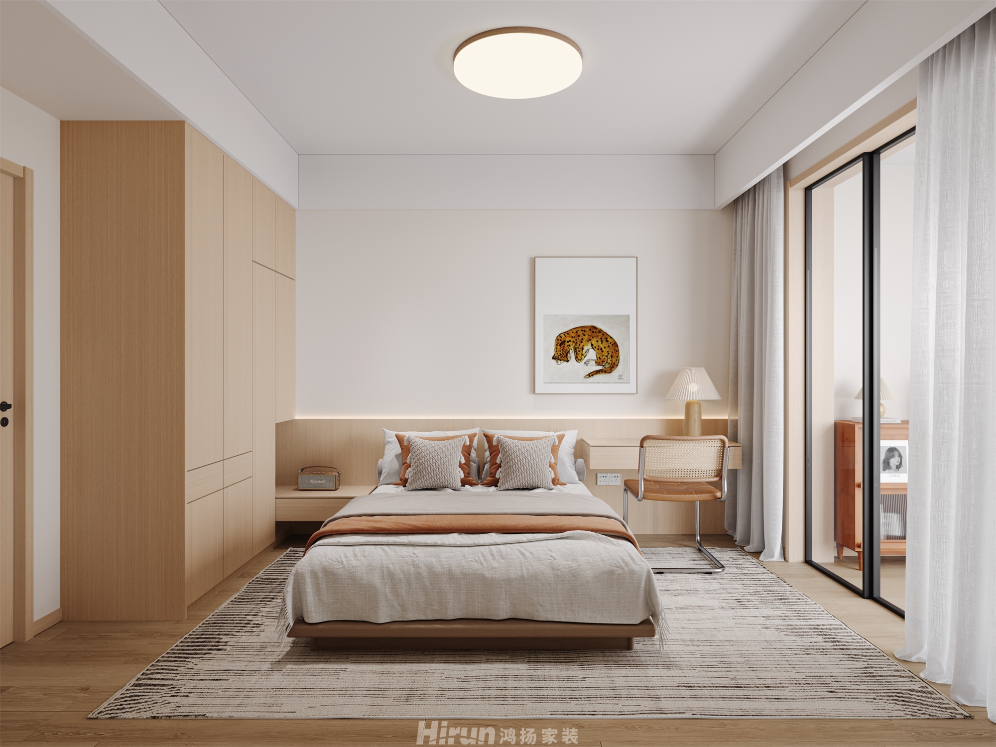 法院家屬樓137㎡北歐之光四居室 裝修案例效果圖-5