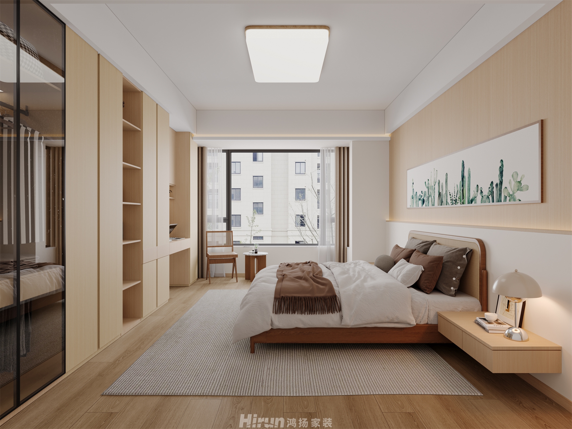 法院家屬樓137㎡北歐之光四居室 裝修案例效果圖-6