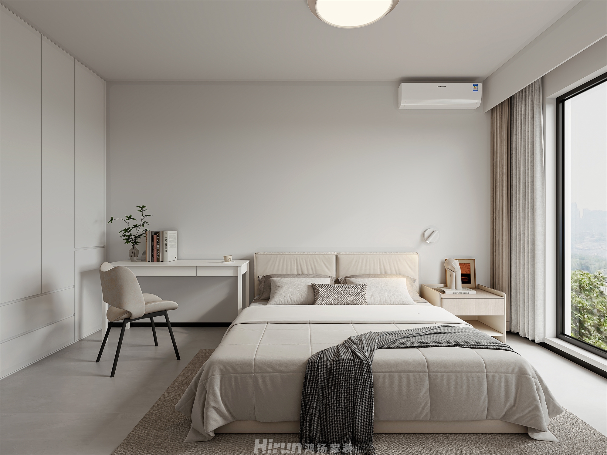 懷熙府紫宸苑163㎡雅致現代四居室 裝修案例效果圖-5