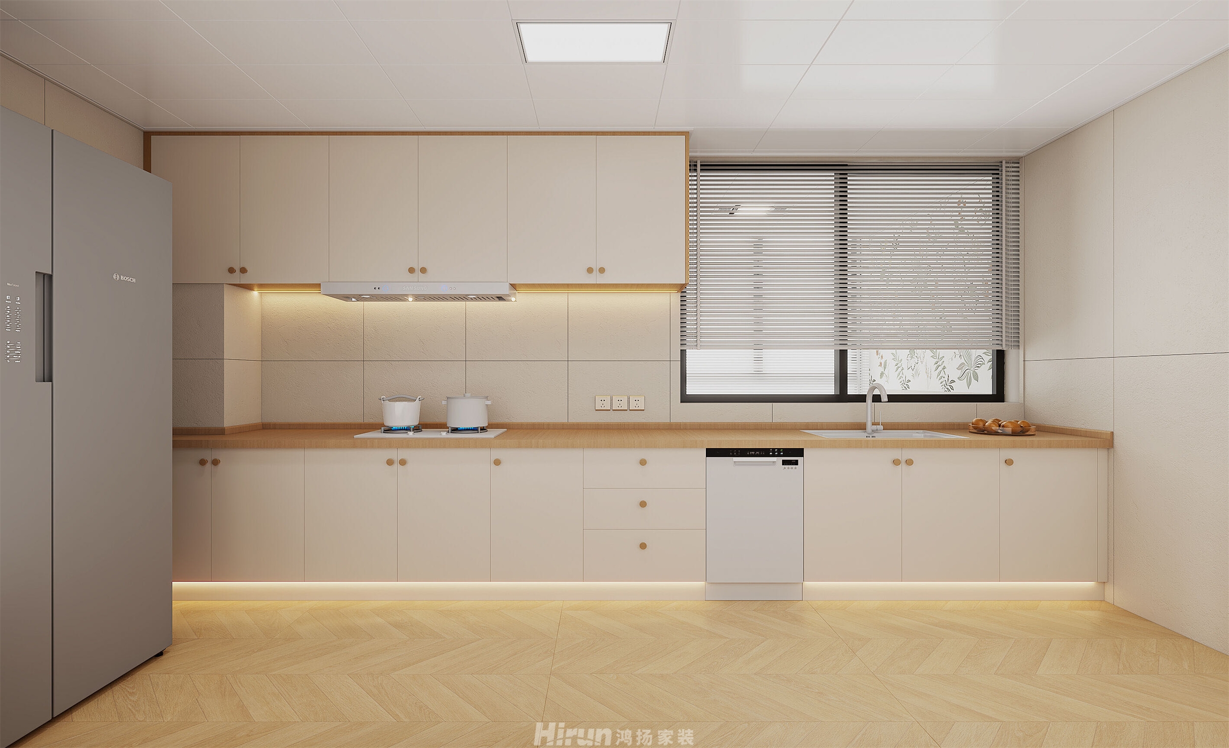 岳麓歐城3期依云堡136㎡北歐之光四居室 裝修案例效果圖-6