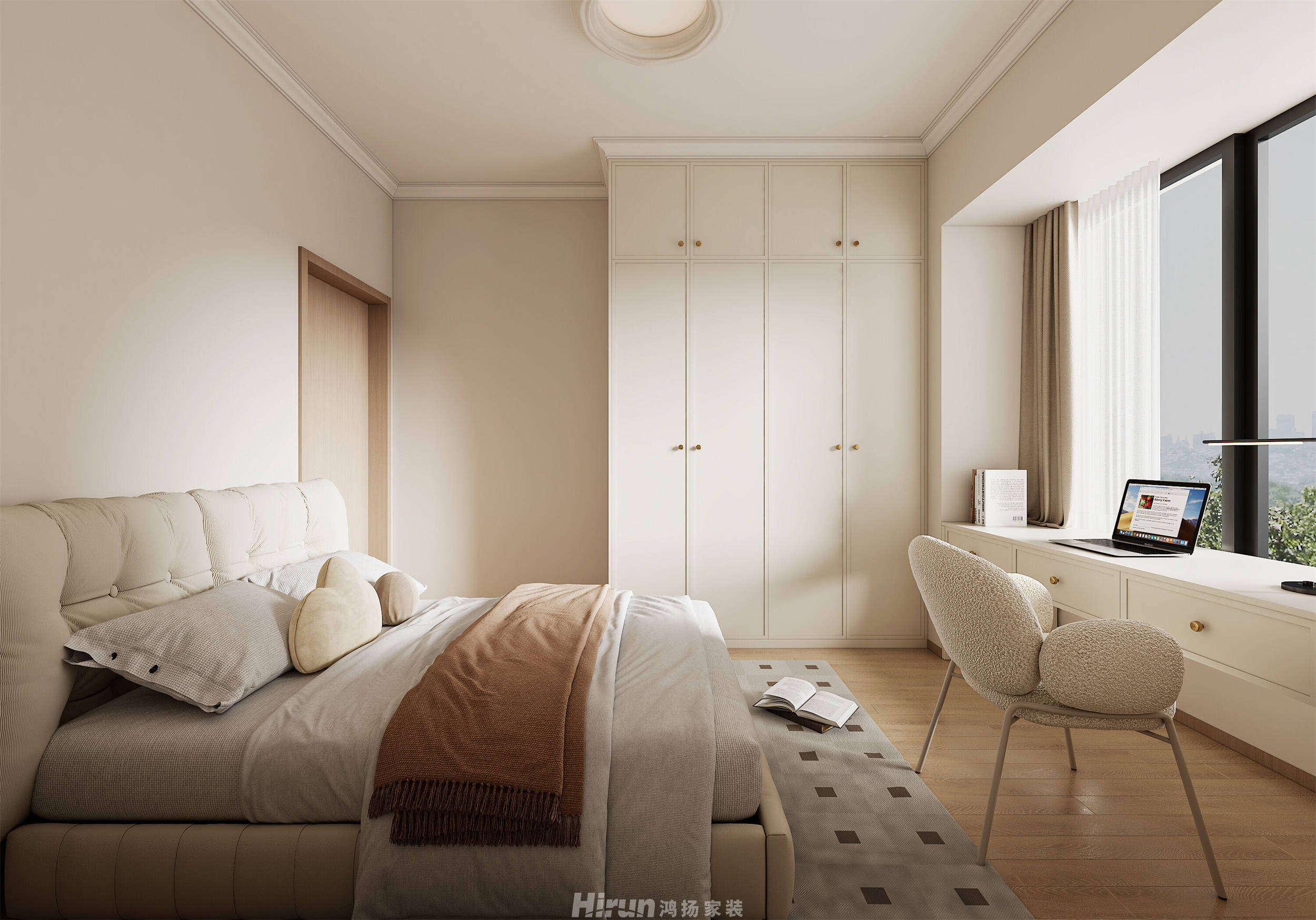 岳麓歐城3期依云堡136㎡北歐之光四居室 裝修案例效果圖-7