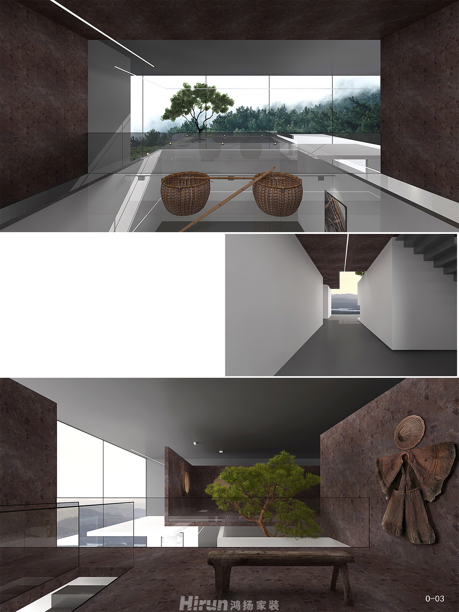 仁福鄉(xiāng)村藝術(shù)館2000㎡別墅 裝修案例效果圖-2