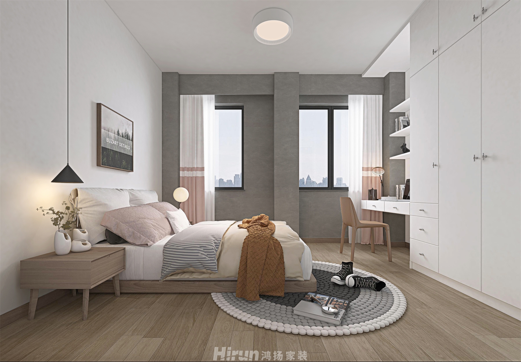 南湖雅苑260㎡藝術(shù)室界復(fù)式 裝修案例效果圖-4