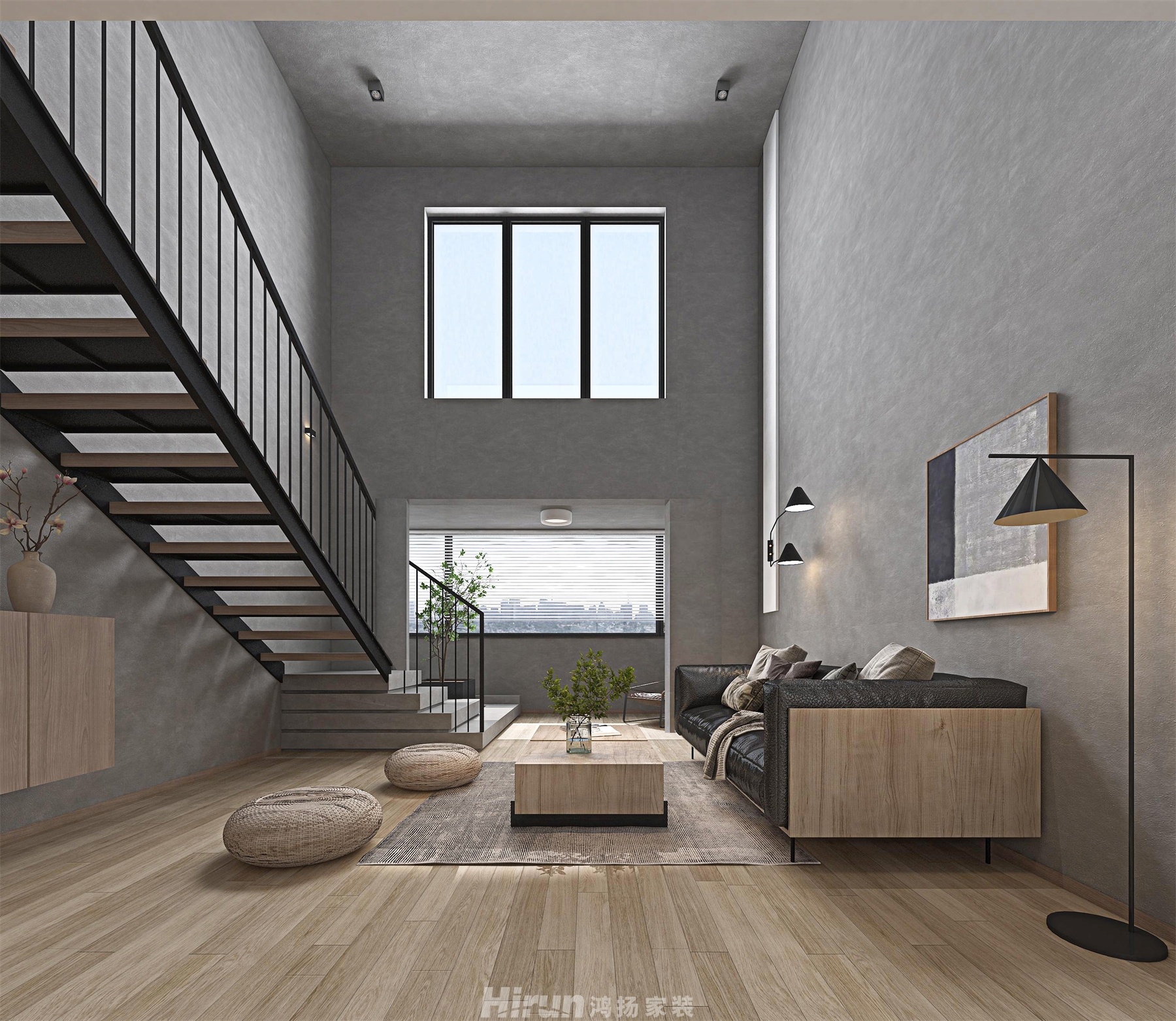 南湖雅苑260㎡藝術(shù)室界復(fù)式 裝修案例效果圖-7