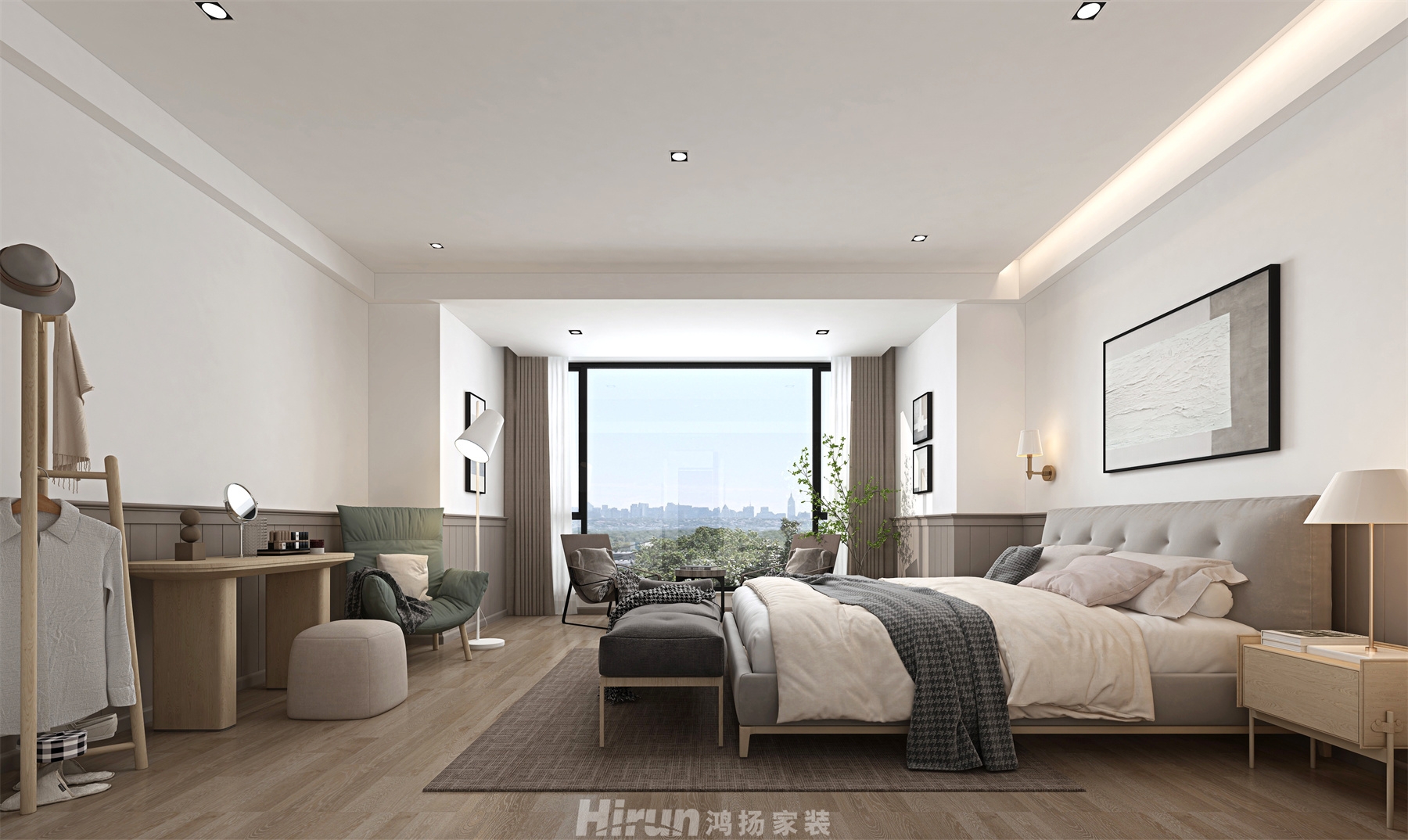 盈峰翠邸270㎡北歐之光別墅 裝修案例效果圖-1