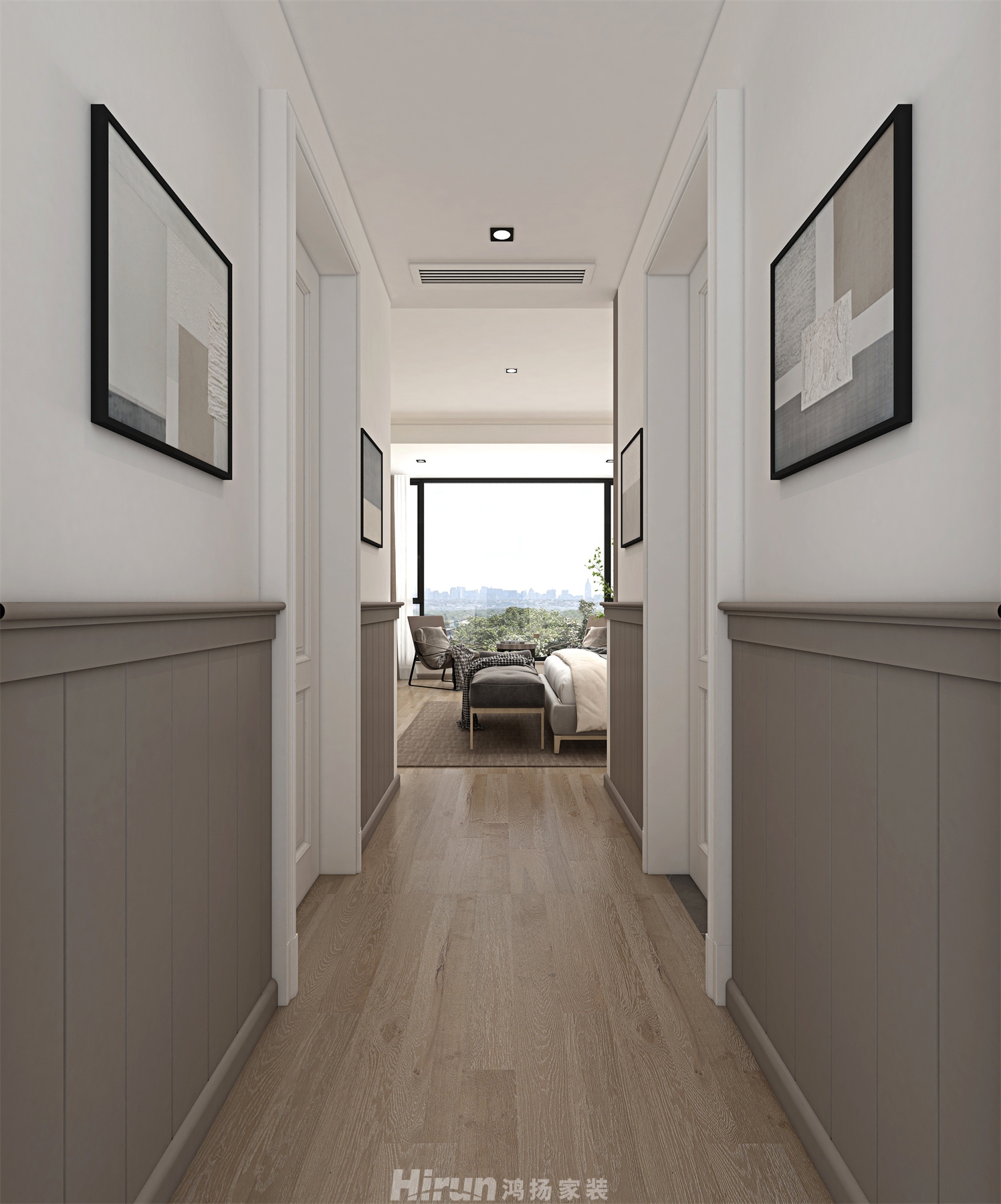 盈峰翠邸270㎡北歐之光別墅 裝修案例效果圖-7