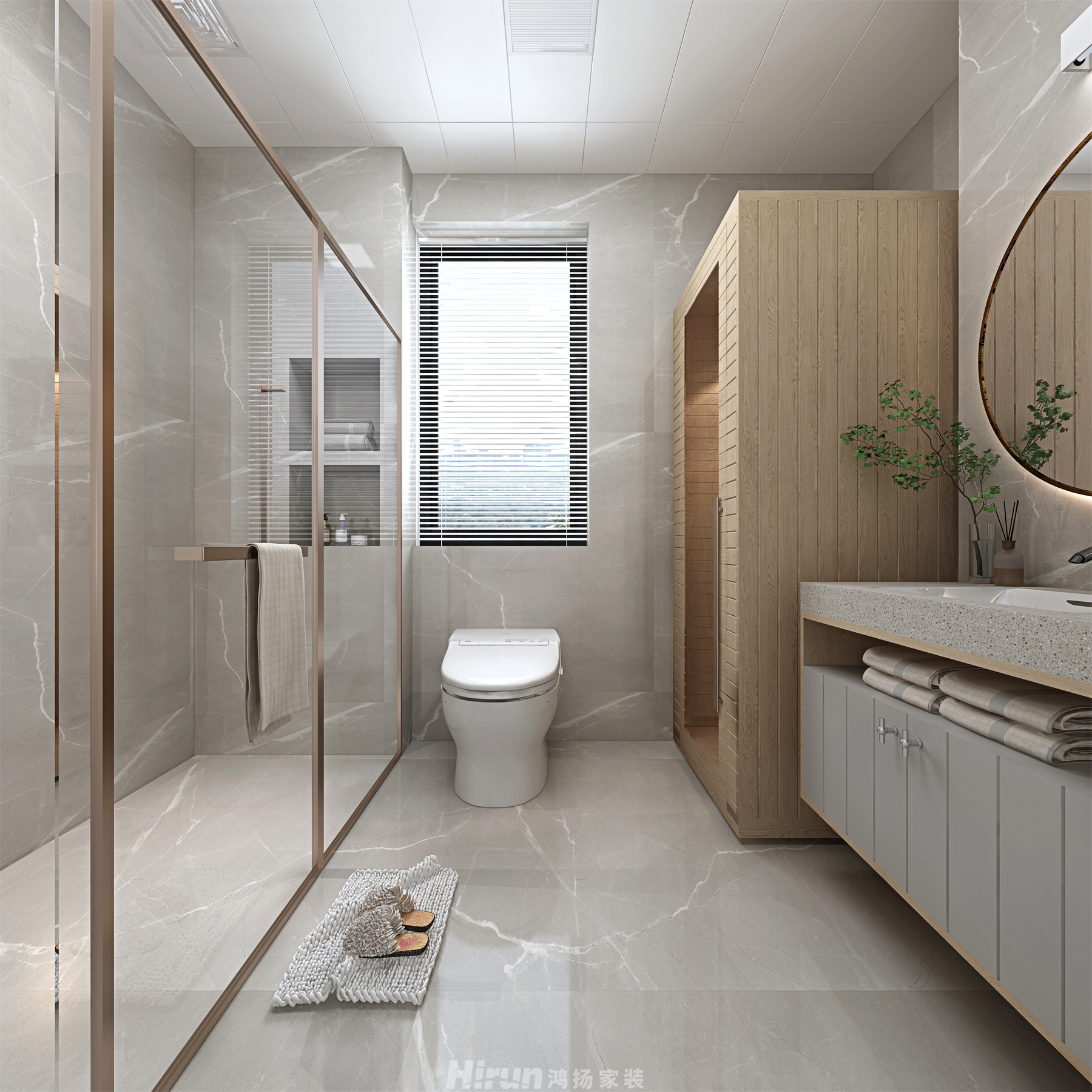 盈峰翠邸270㎡北歐之光別墅 裝修案例效果圖-10