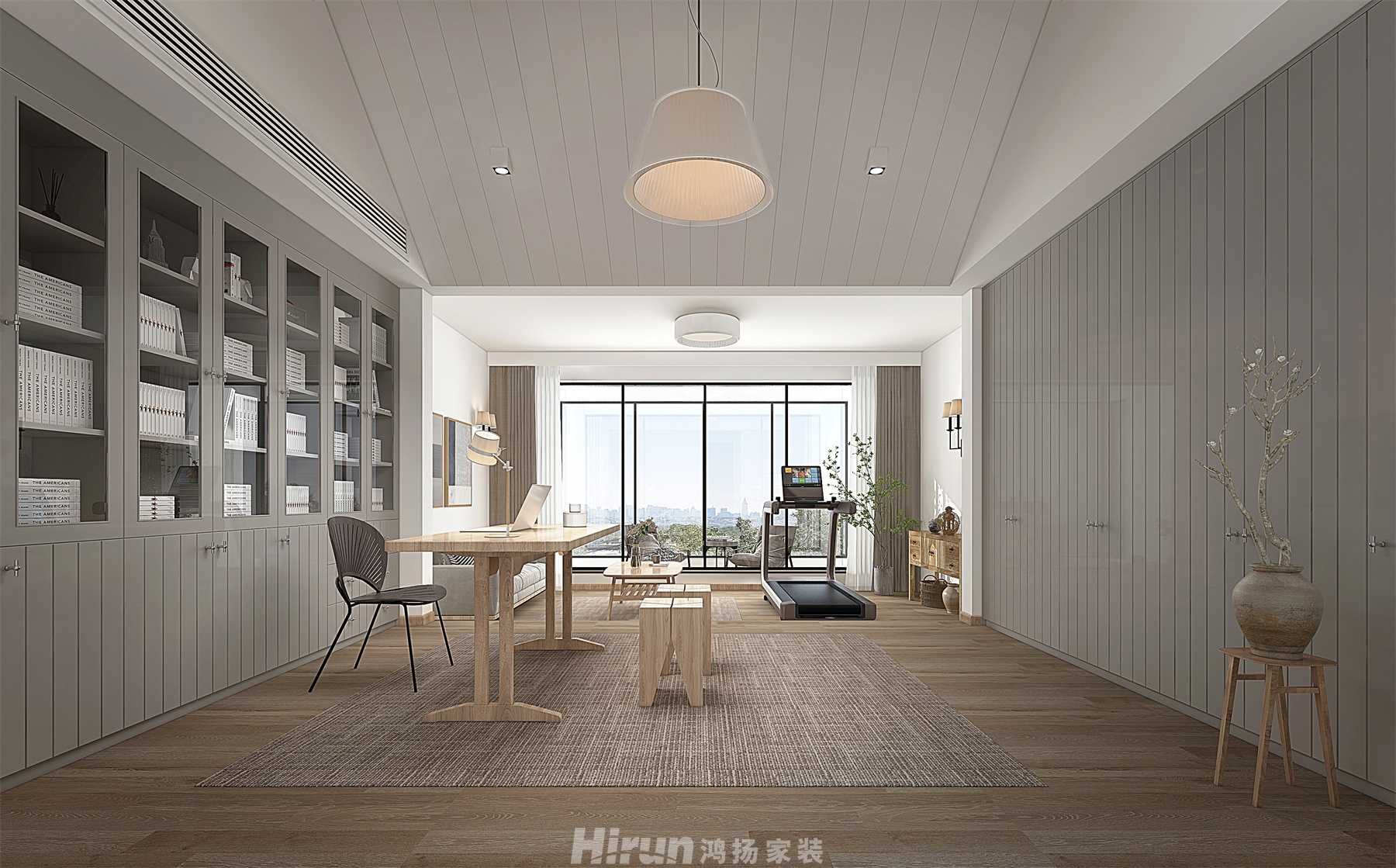 盈峰翠邸270㎡北歐之光別墅 裝修案例效果圖-9