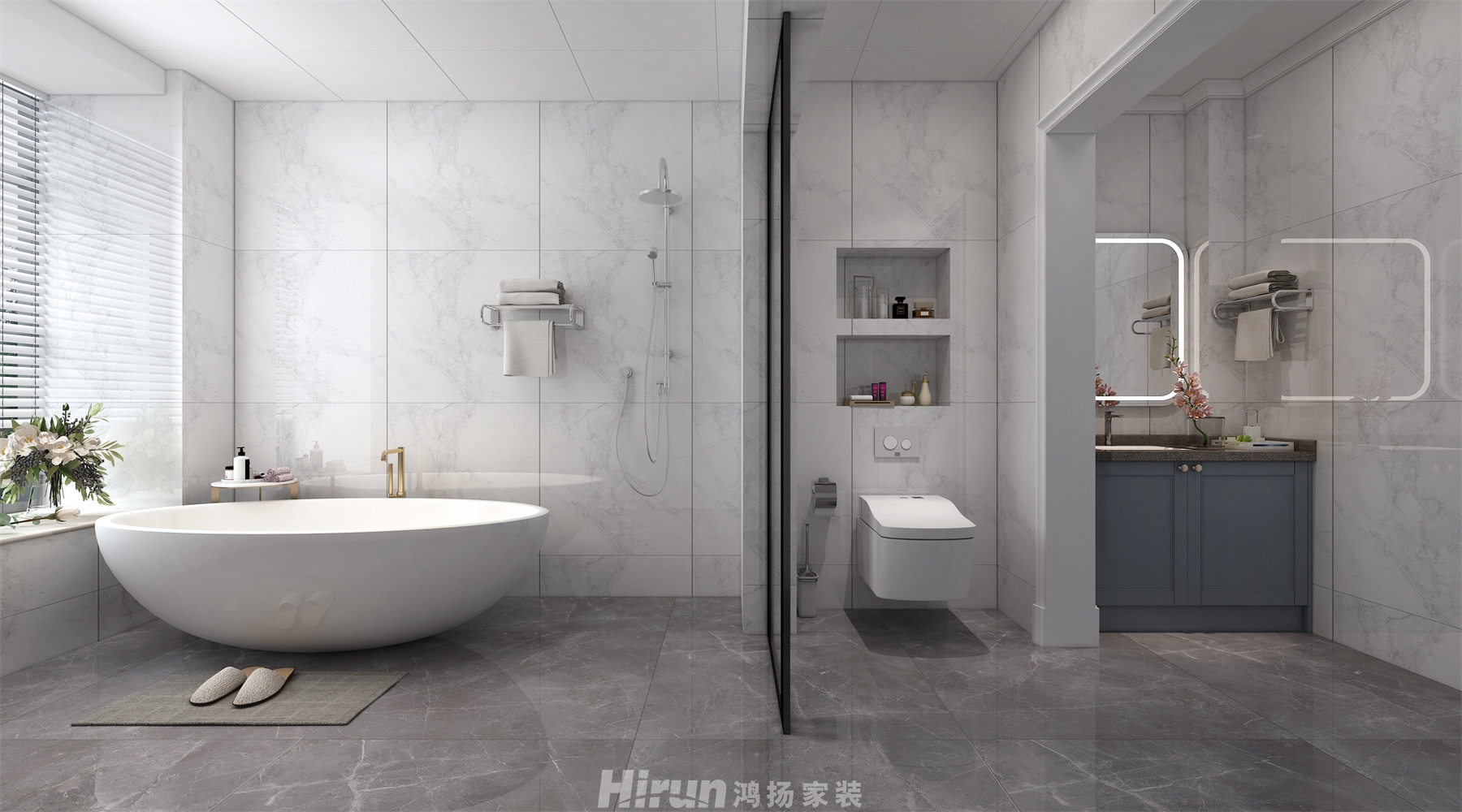 盈峰翠邸270㎡歐美香頌別墅 裝修案例效果圖-1