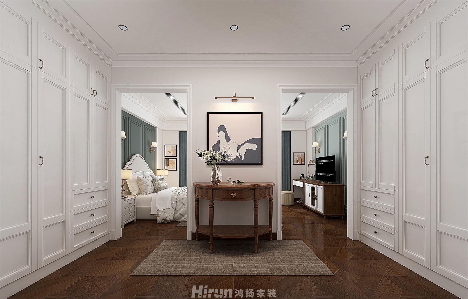 盈峰翠邸270㎡歐美香頌別墅 裝修案例效果圖-3