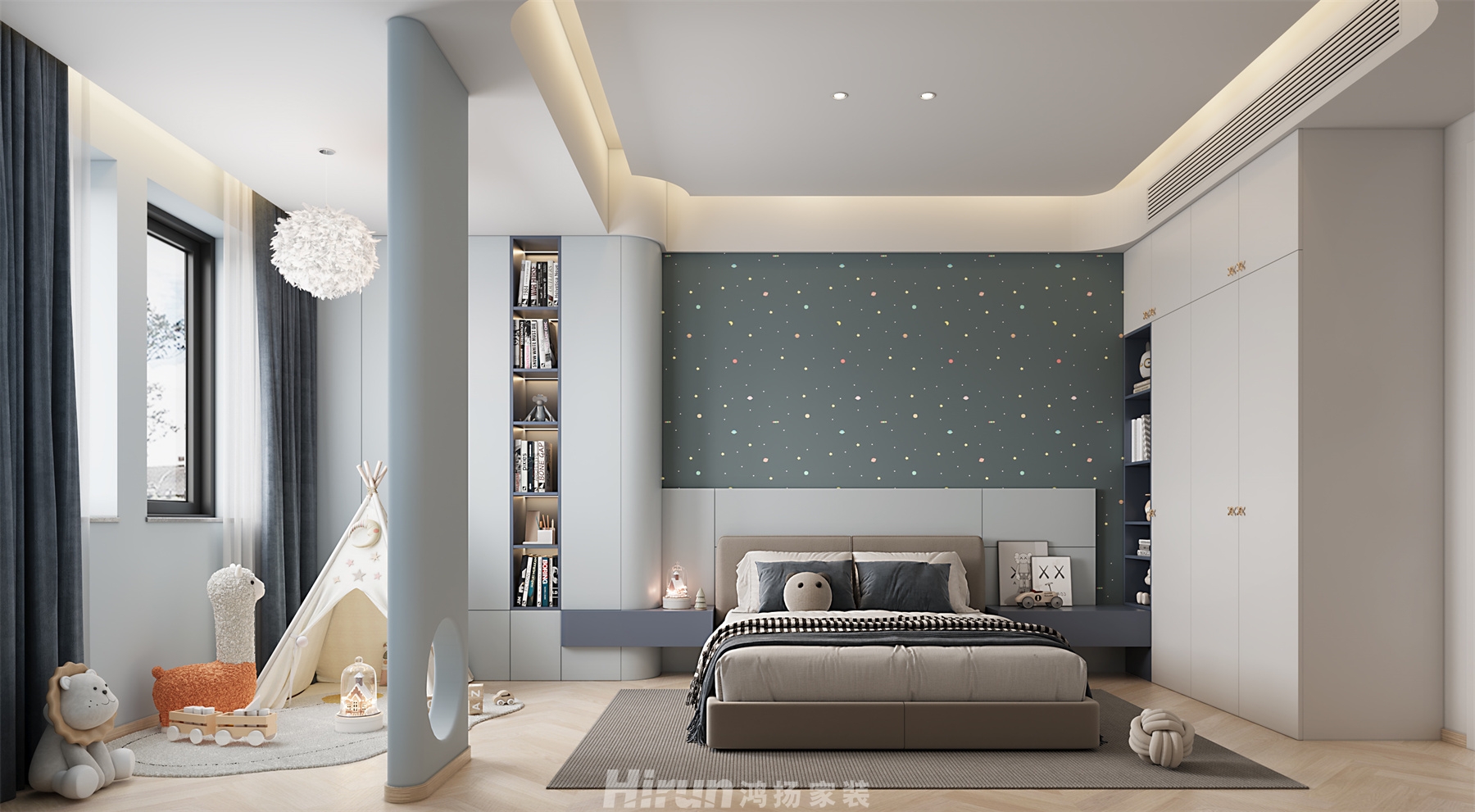 中糧北緯420㎡雅致現代別墅 裝修案例效果圖-2