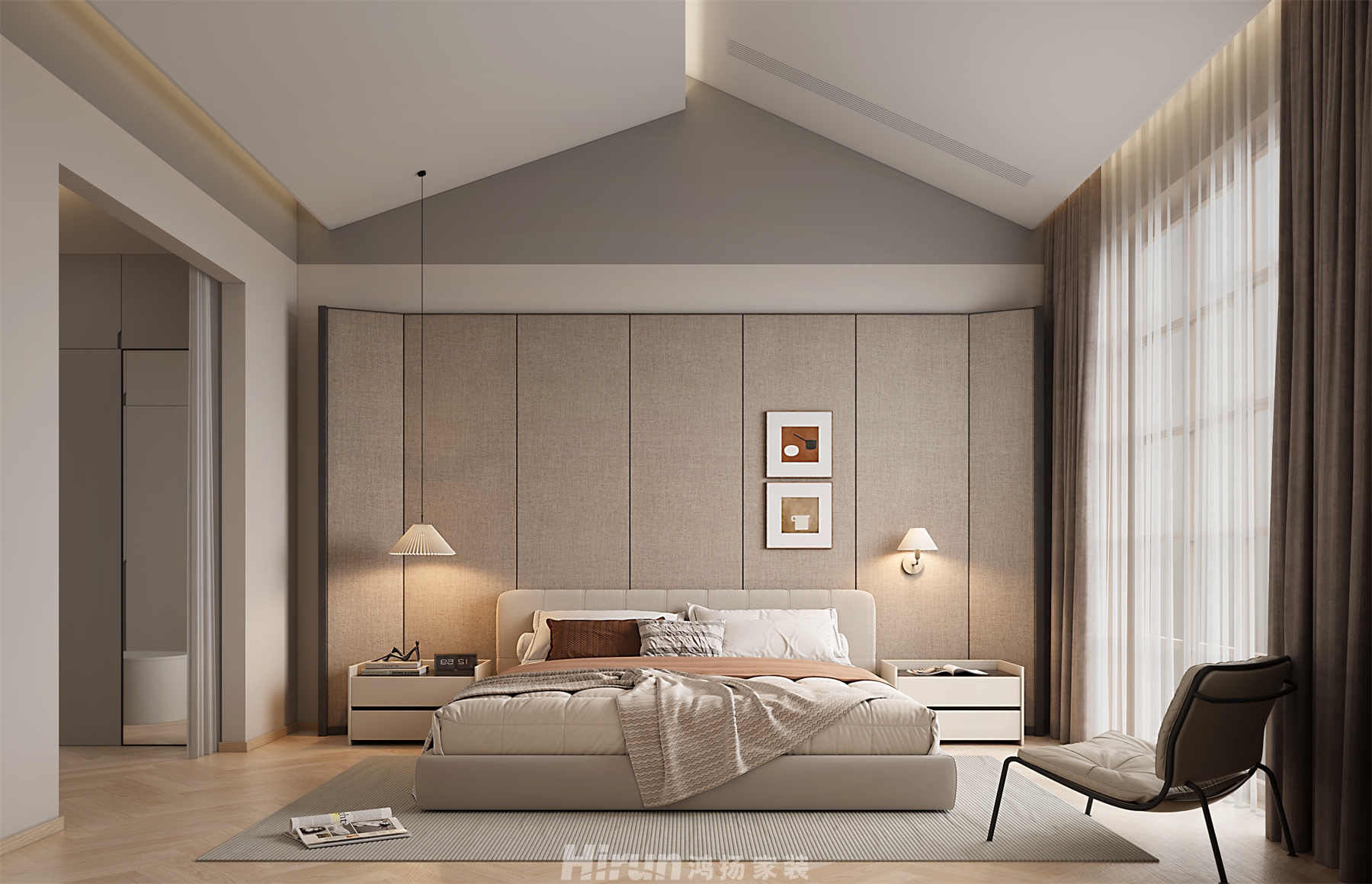 中糧北緯420㎡雅致現代別墅 裝修案例效果圖-9