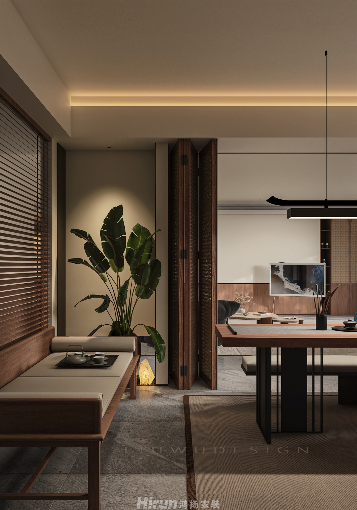 龍隱臺255㎡復古風潮別墅 裝修案例效果圖-9