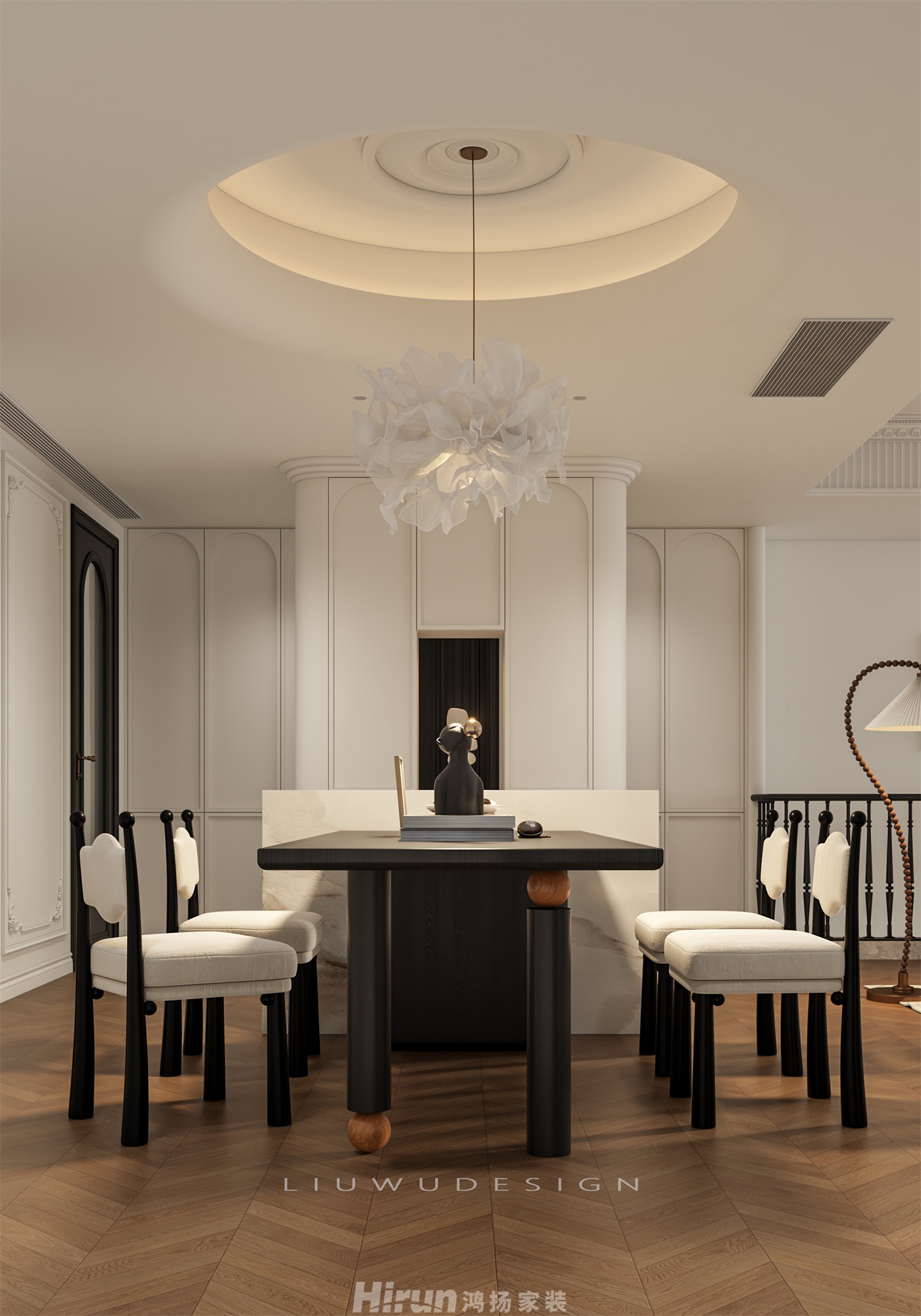 龍隱臺450㎡復古風潮別墅 裝修案例效果圖-5