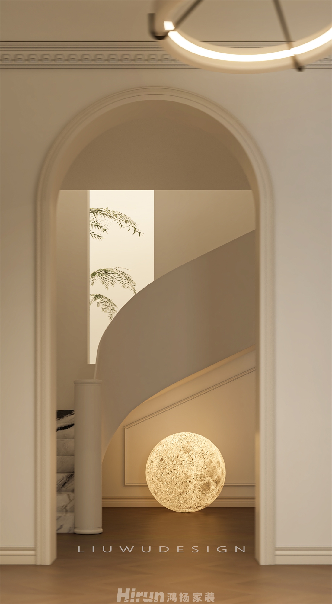 龍隱臺450㎡復古風潮別墅 裝修案例效果圖-1