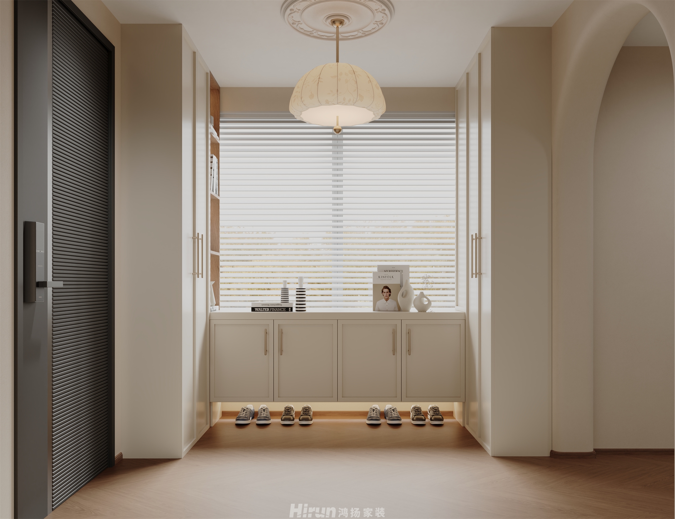 木蓮世家120㎡輕歐簡美四居室 裝修案例效果圖-3