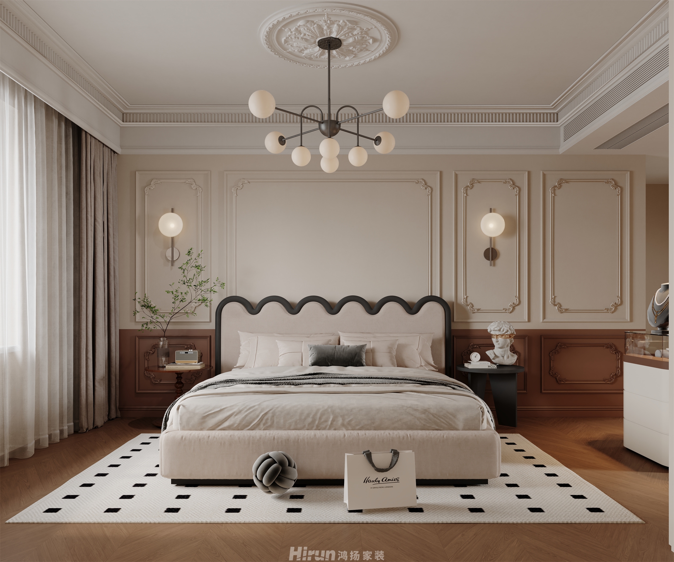 木蓮世家120㎡輕歐簡美四居室 裝修案例效果圖-12