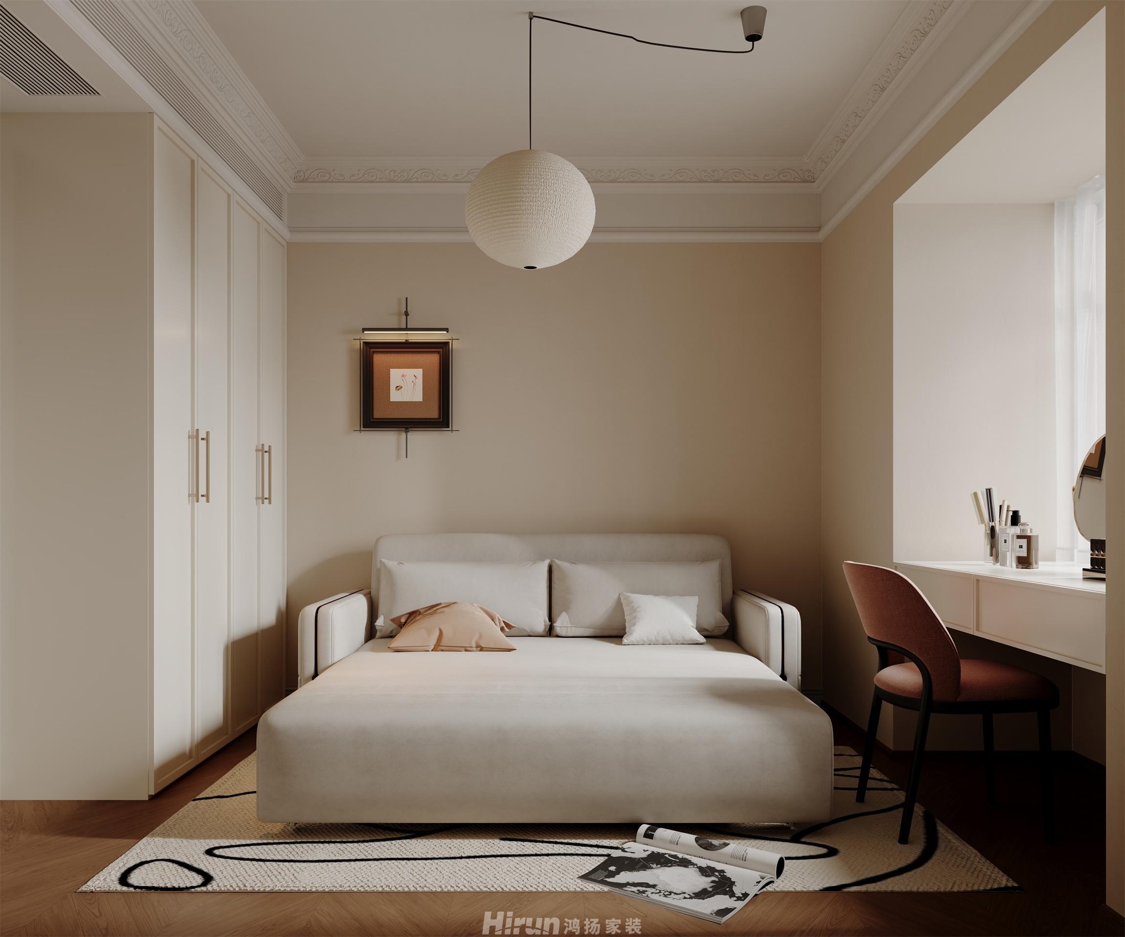 木蓮世家120㎡輕歐簡美四居室 裝修案例效果圖-6