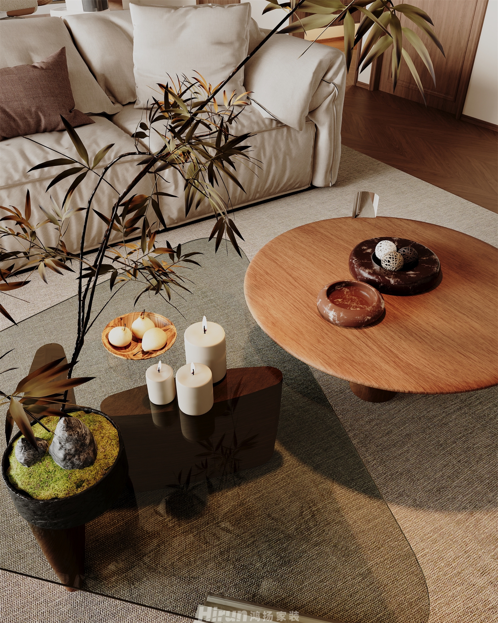 木蓮世家120㎡輕歐簡美四居室 裝修案例效果圖-11