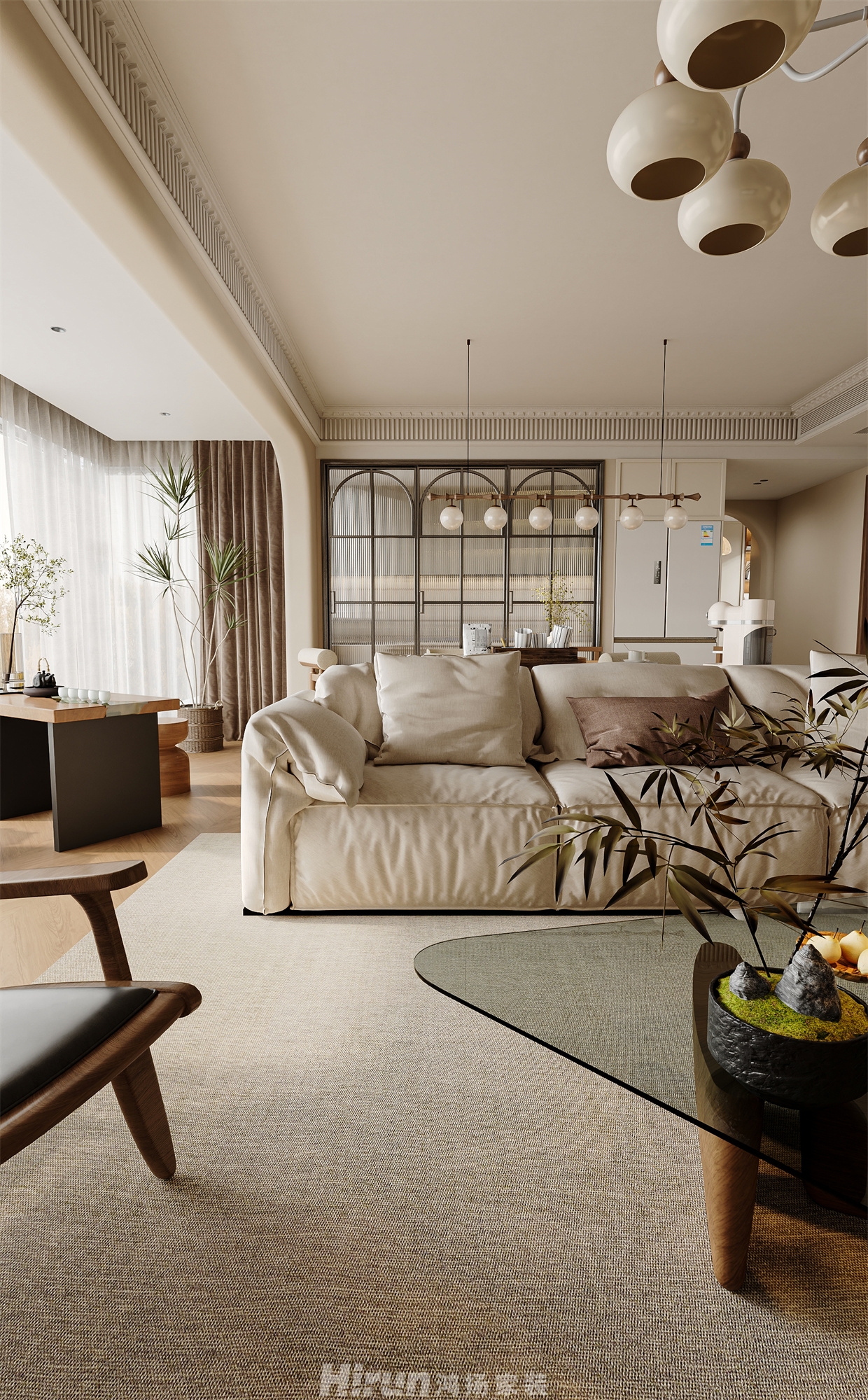 木蓮世家120㎡輕歐簡美四居室 裝修案例效果圖-15