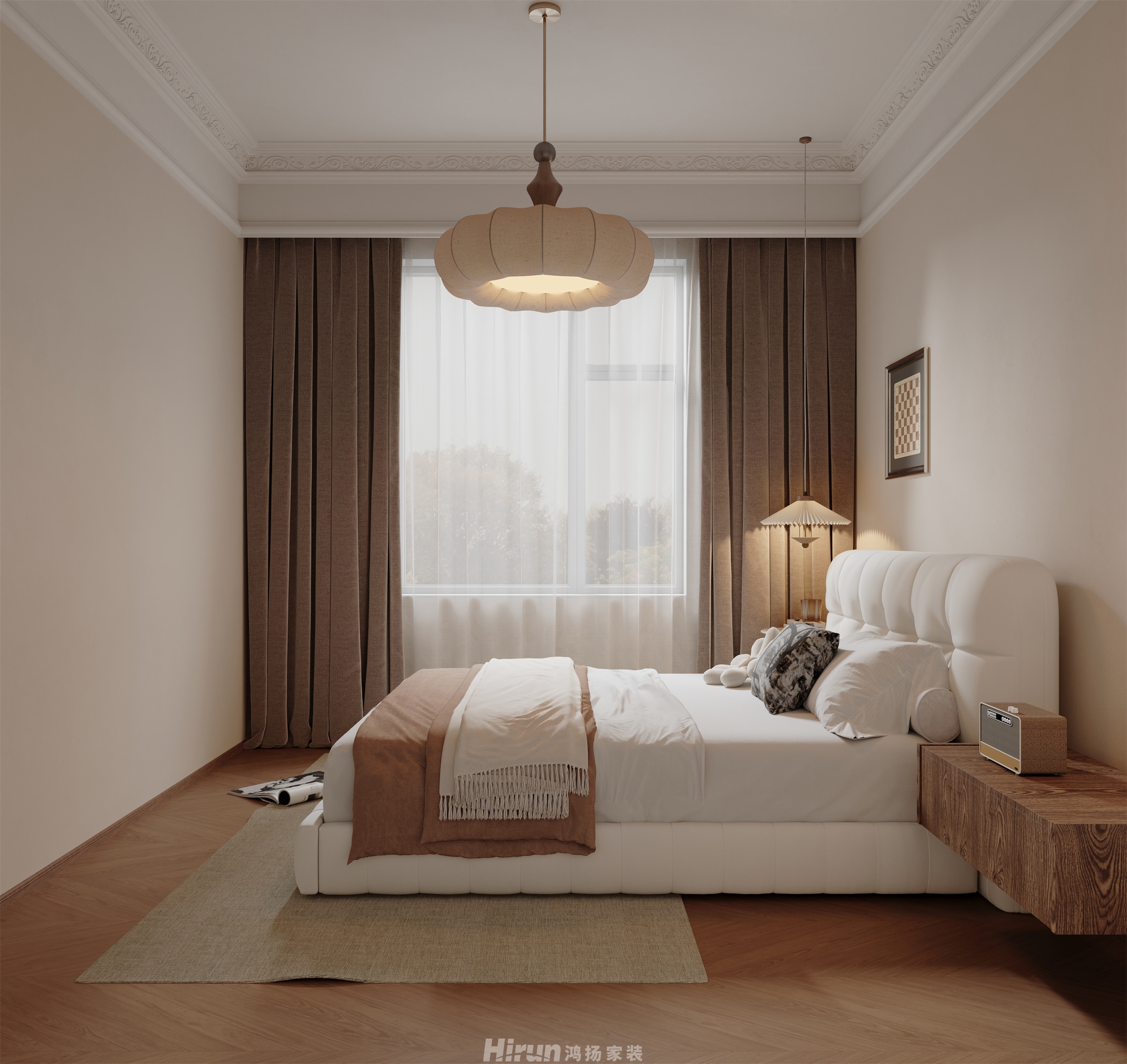 木蓮世家120㎡輕歐簡美四居室 裝修案例效果圖-14