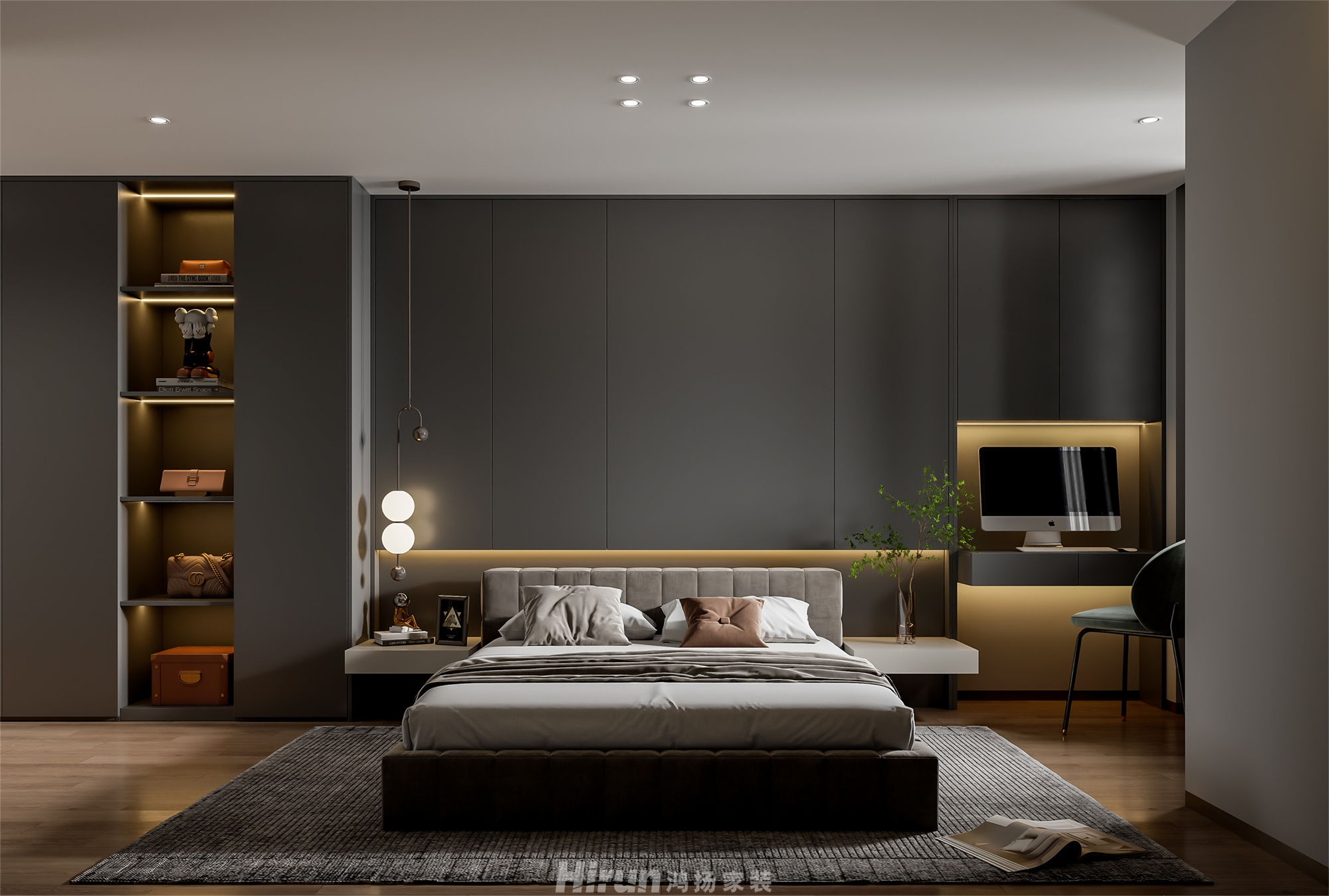 寶能公館220㎡復(fù)合寫意復(fù)式 裝修案例效果圖-1