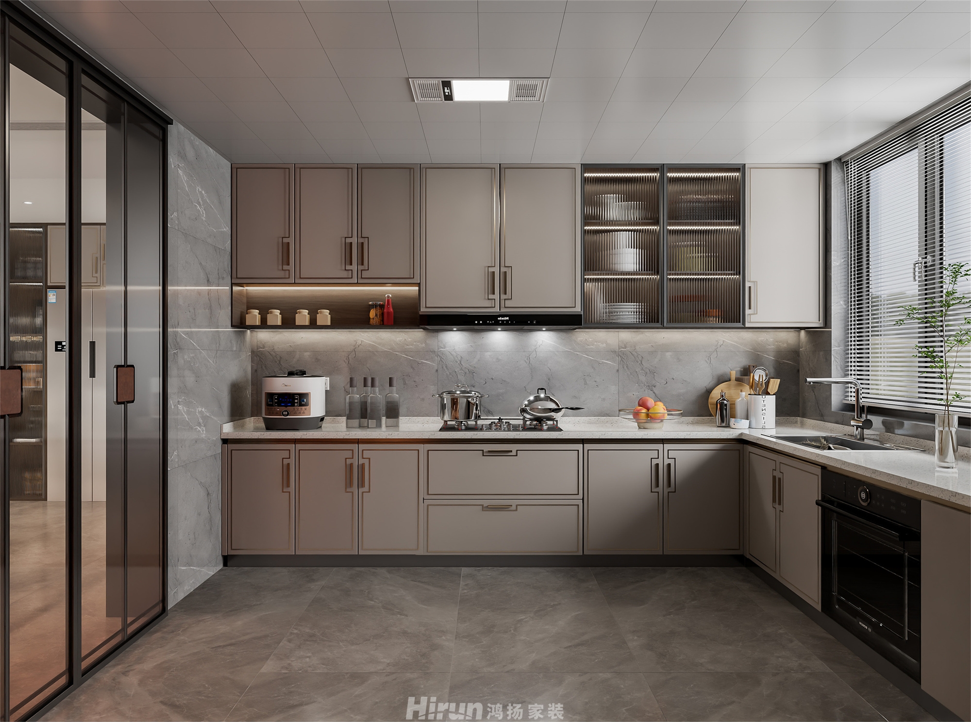 寶能公館220㎡復(fù)合寫意復(fù)式 裝修案例效果圖-2