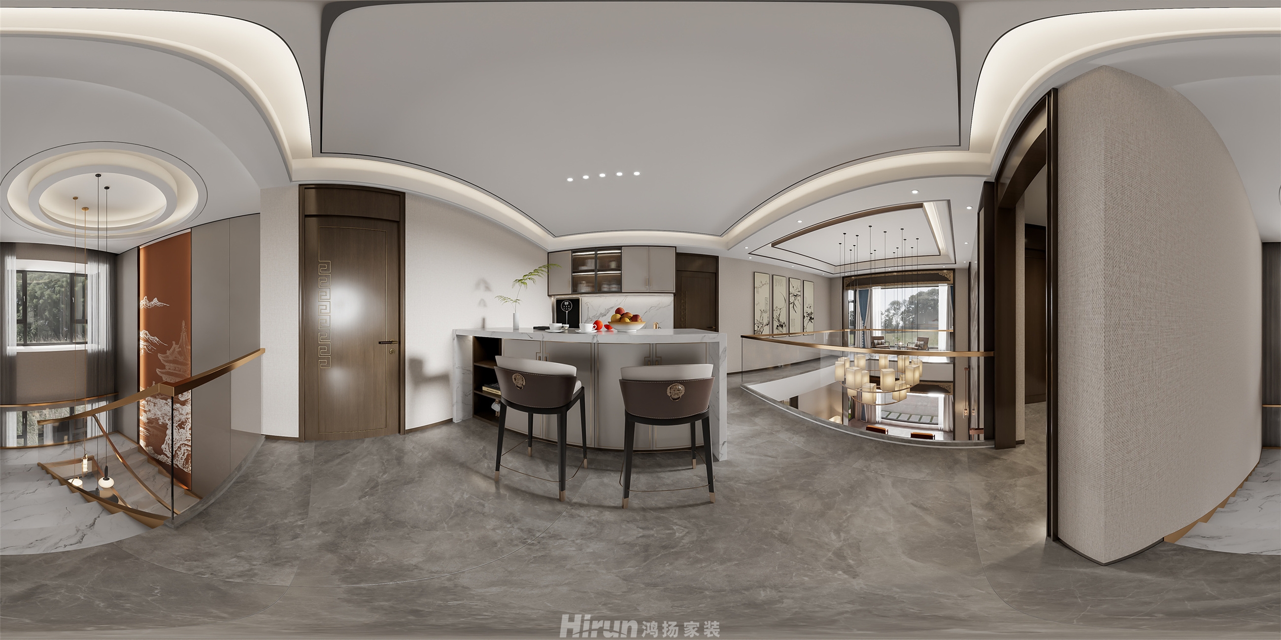 寶能公館220㎡復(fù)合寫意復(fù)式 裝修案例效果圖-10