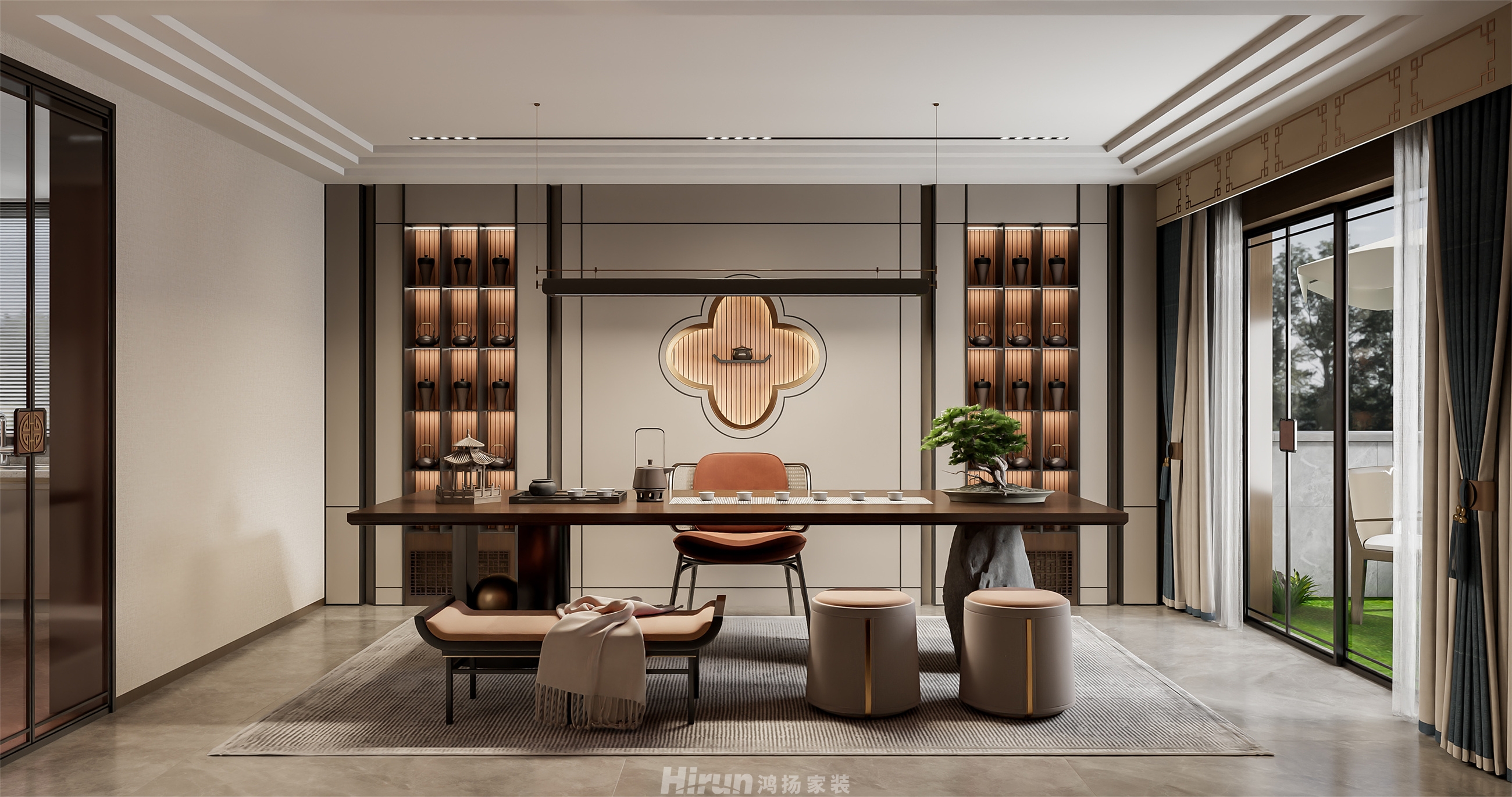 寶能公館220㎡復(fù)合寫意復(fù)式 裝修案例效果圖-12