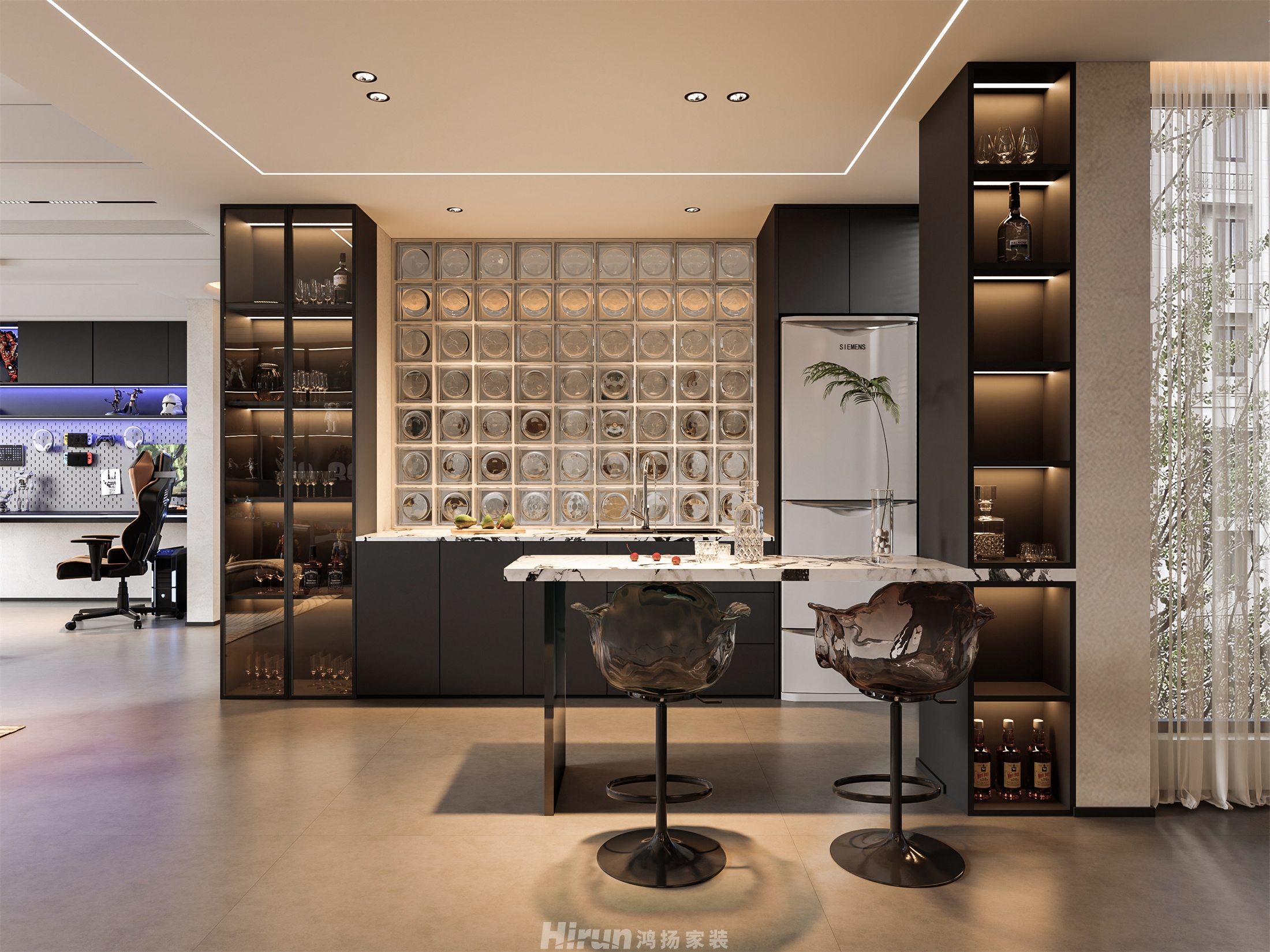 潮宗御苑120㎡雅致現代二居室 裝修案例效果圖-11