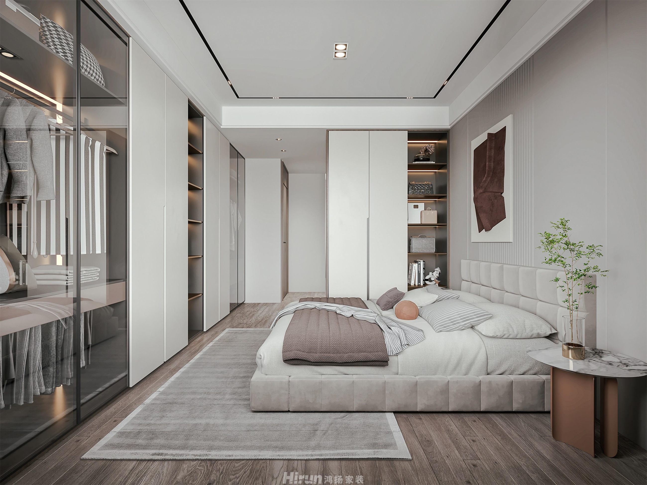 東城里160㎡雅致現代四居室 裝修案例效果圖-5