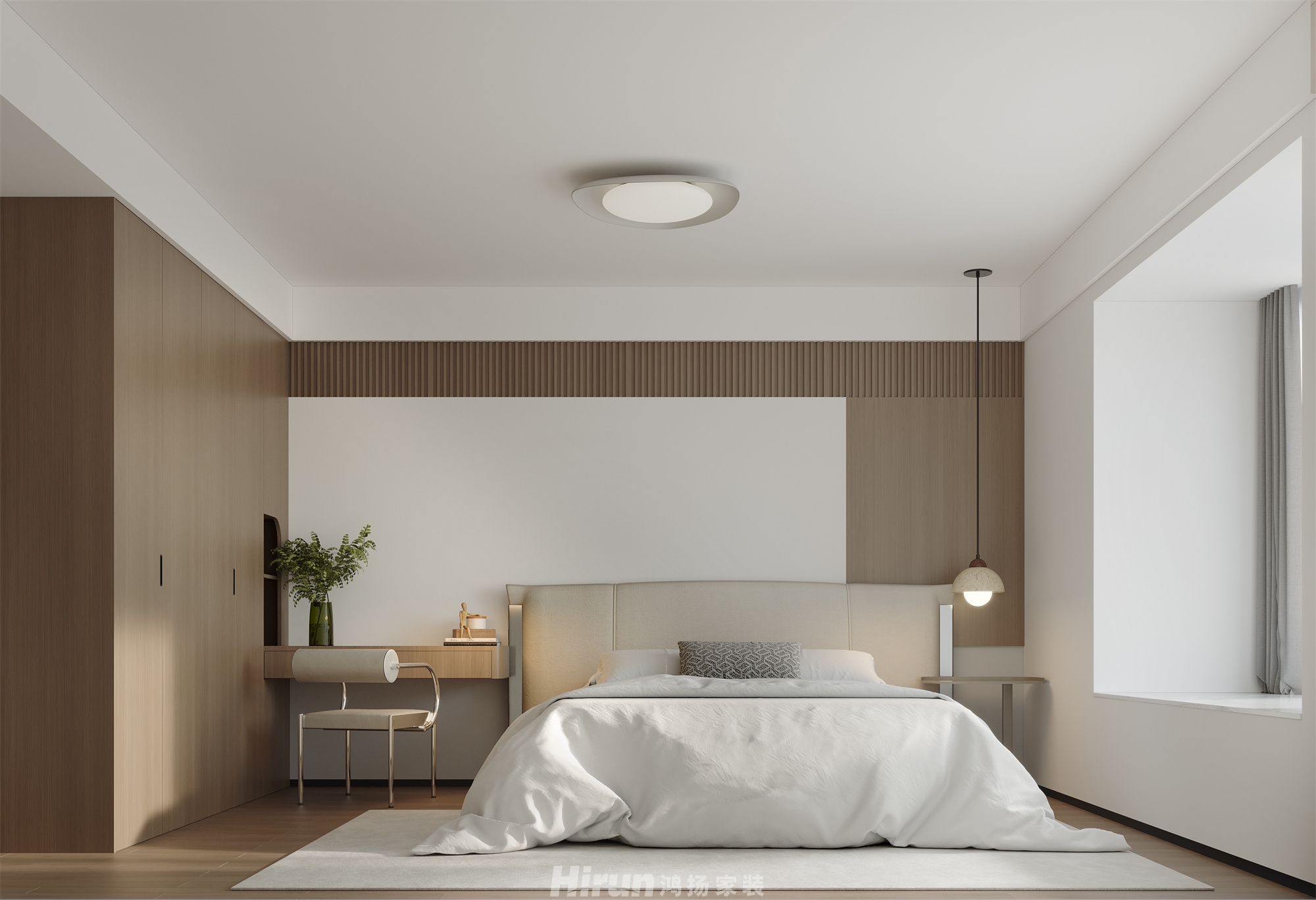 保利天匯168㎡意境東方四居室 裝修案例效果圖-1