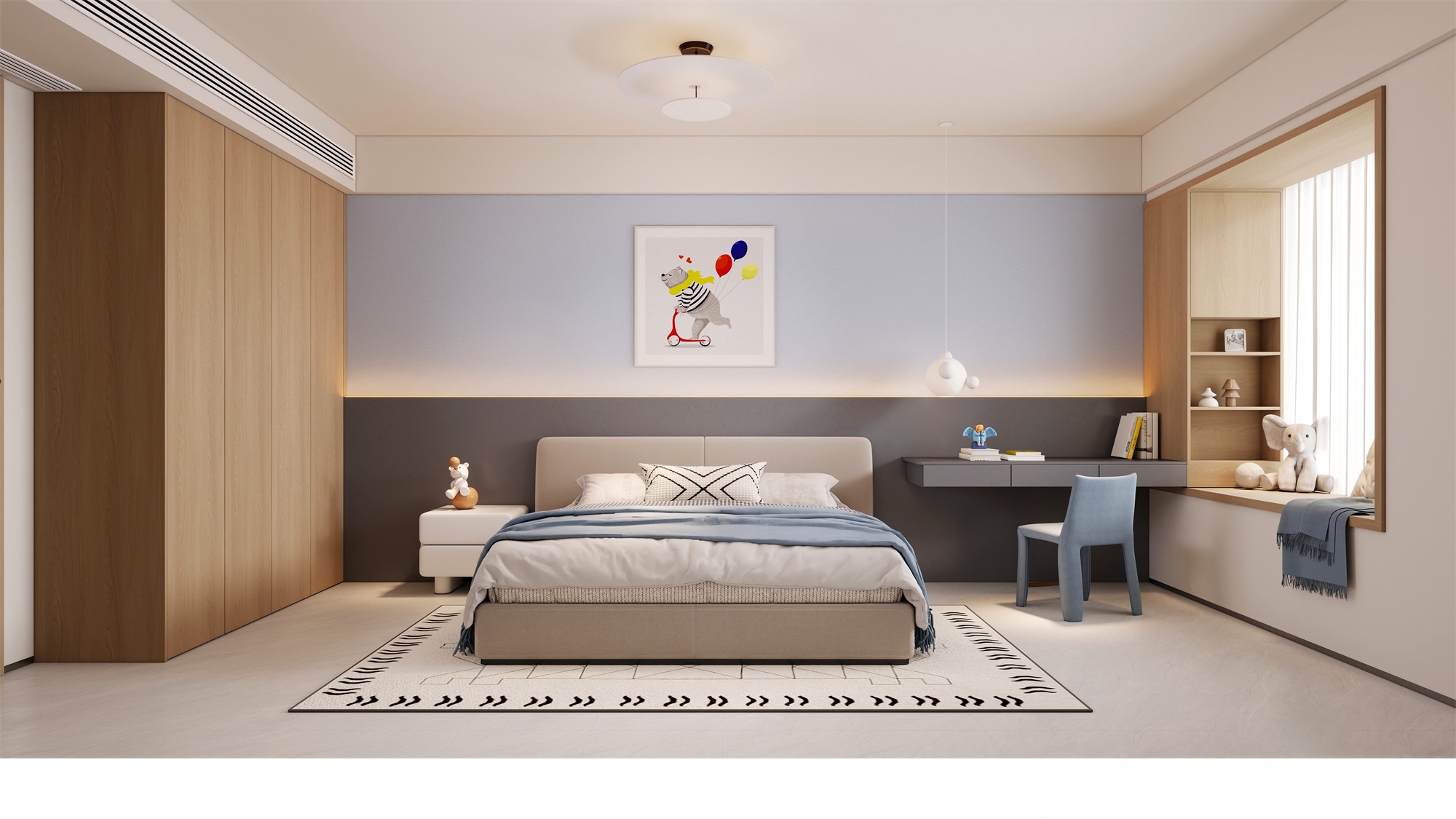 湘府和園218㎡雅致現(xiàn)代大平層 裝修案例效果圖-5