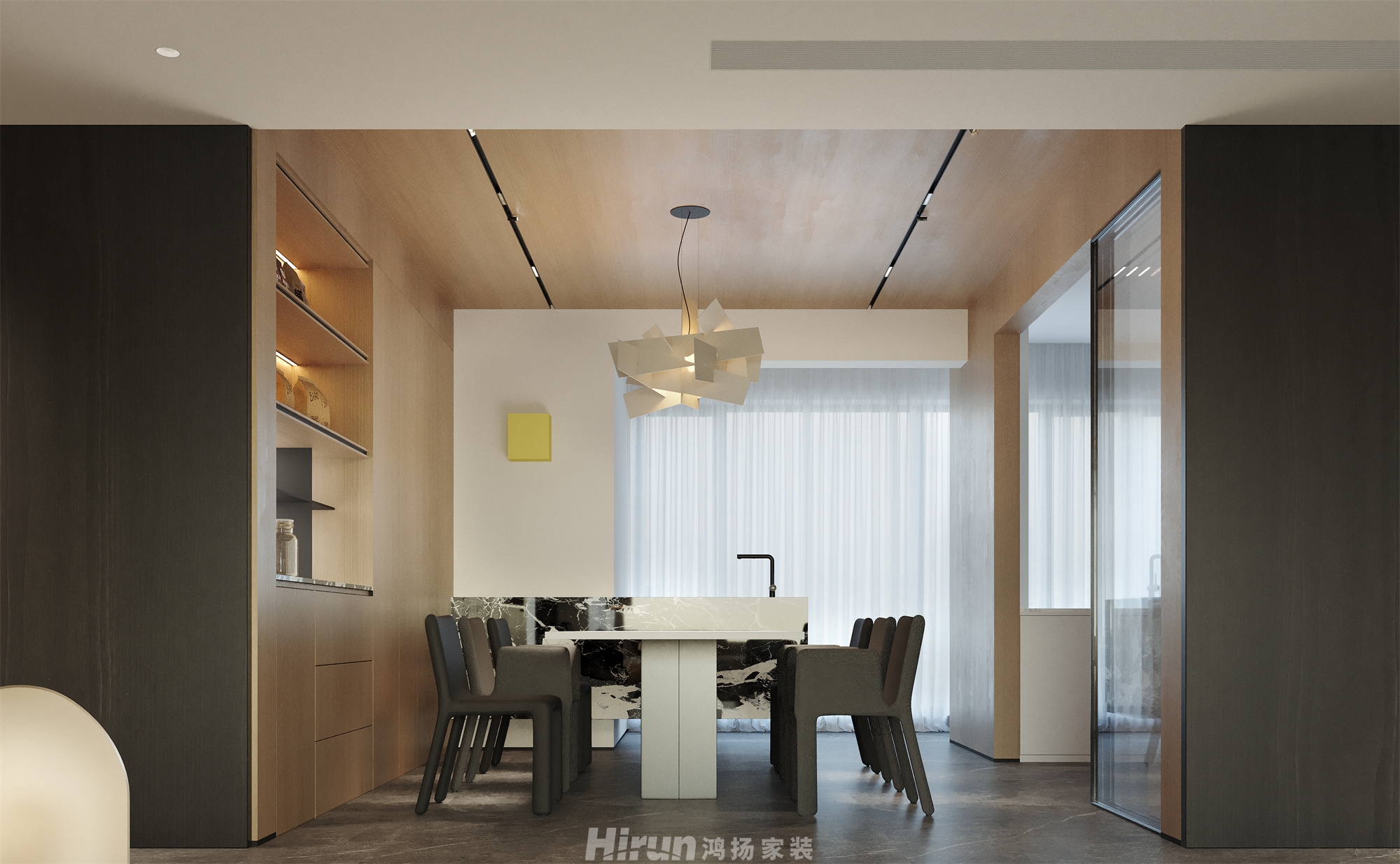 湘府和園218㎡雅致現(xiàn)代大平層 裝修案例效果圖-8