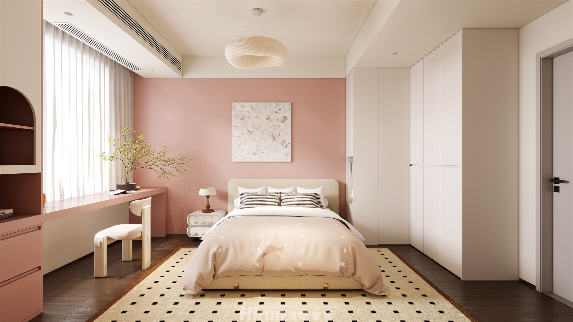 洋湖映243㎡雅致現(xiàn)代大平層 裝修案例效果圖-4