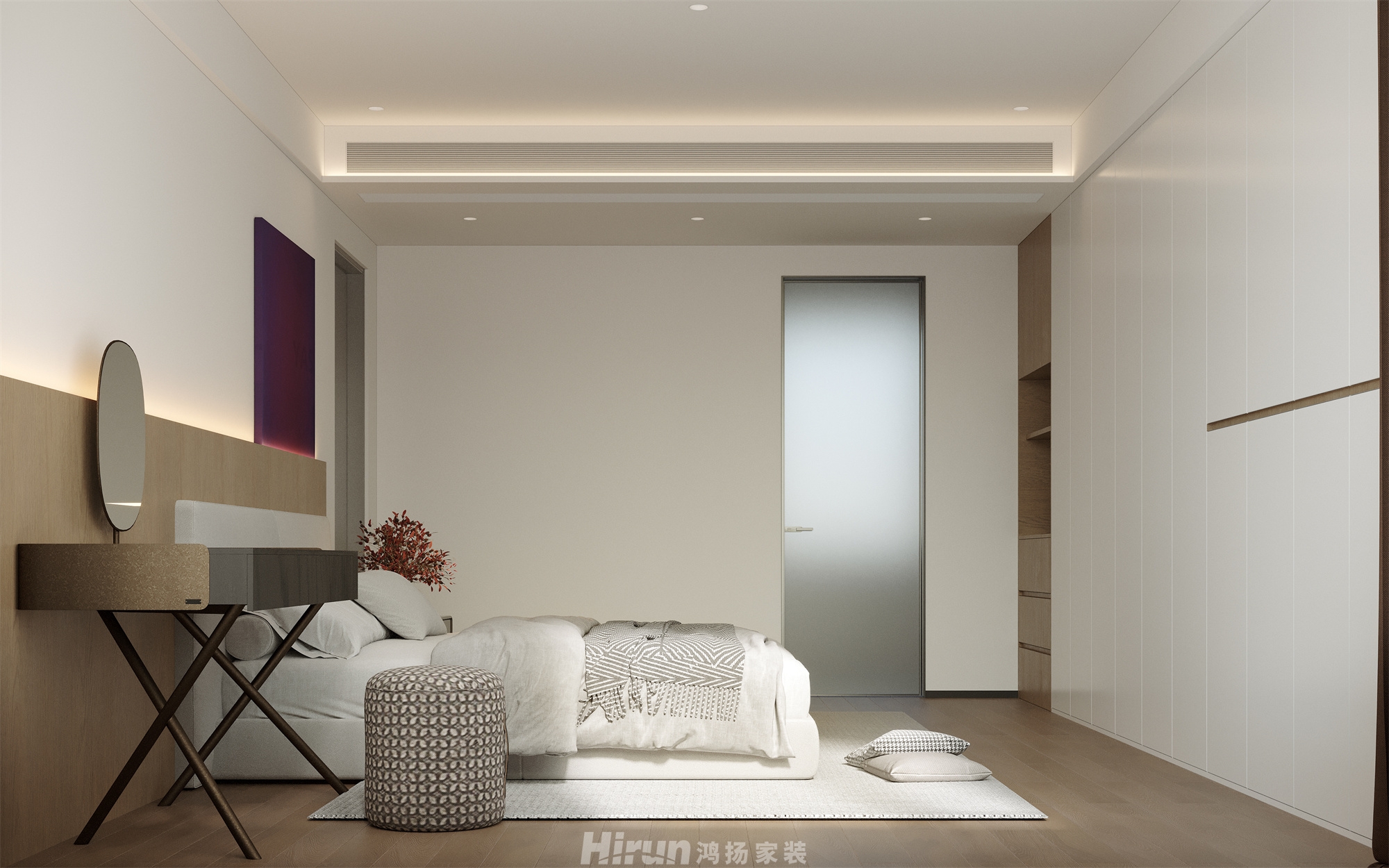 洋湖映243㎡雅致現(xiàn)代大平層 裝修案例效果圖-9