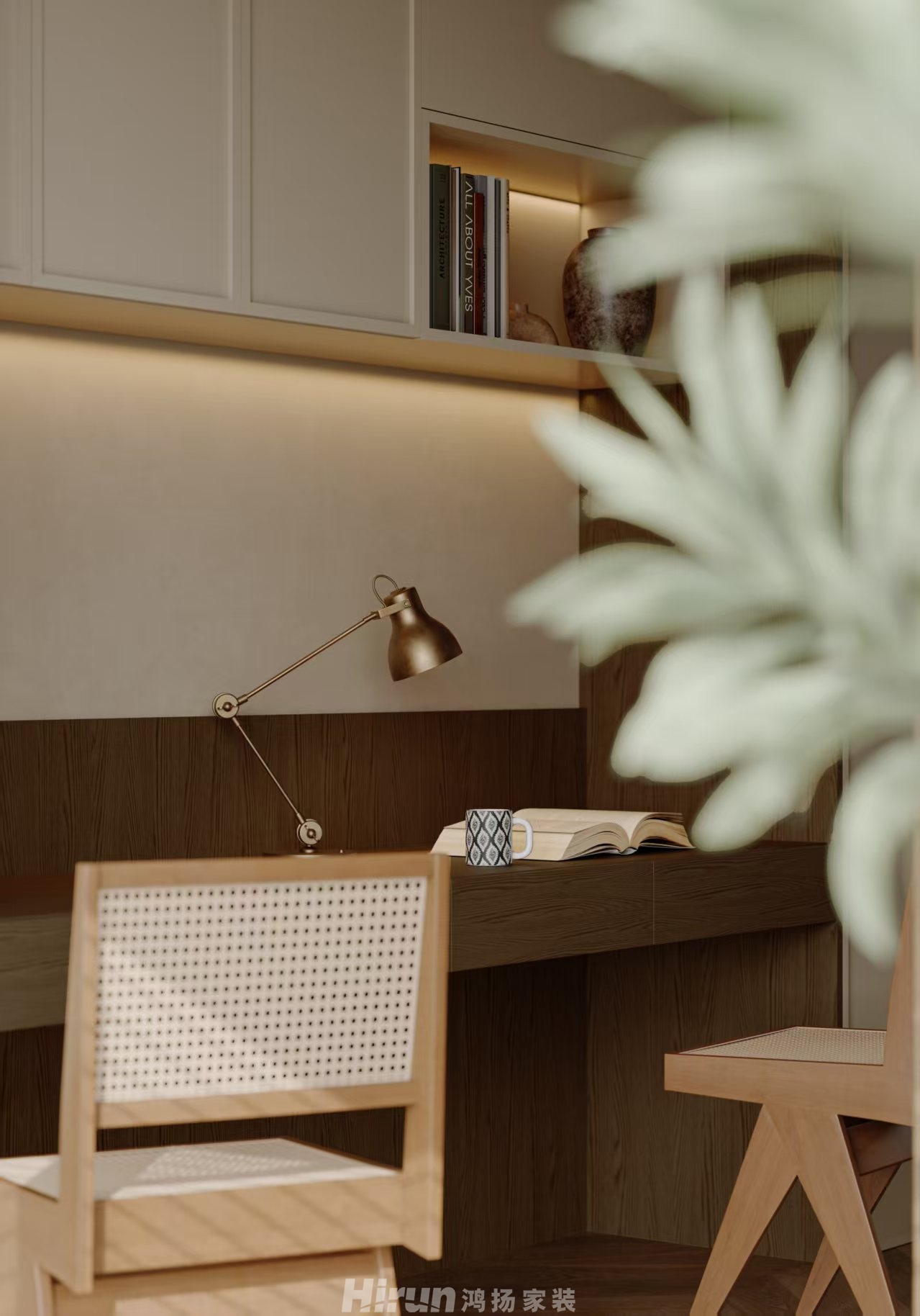 湘江天地168㎡復古風潮四居室 裝修案例效果圖-3