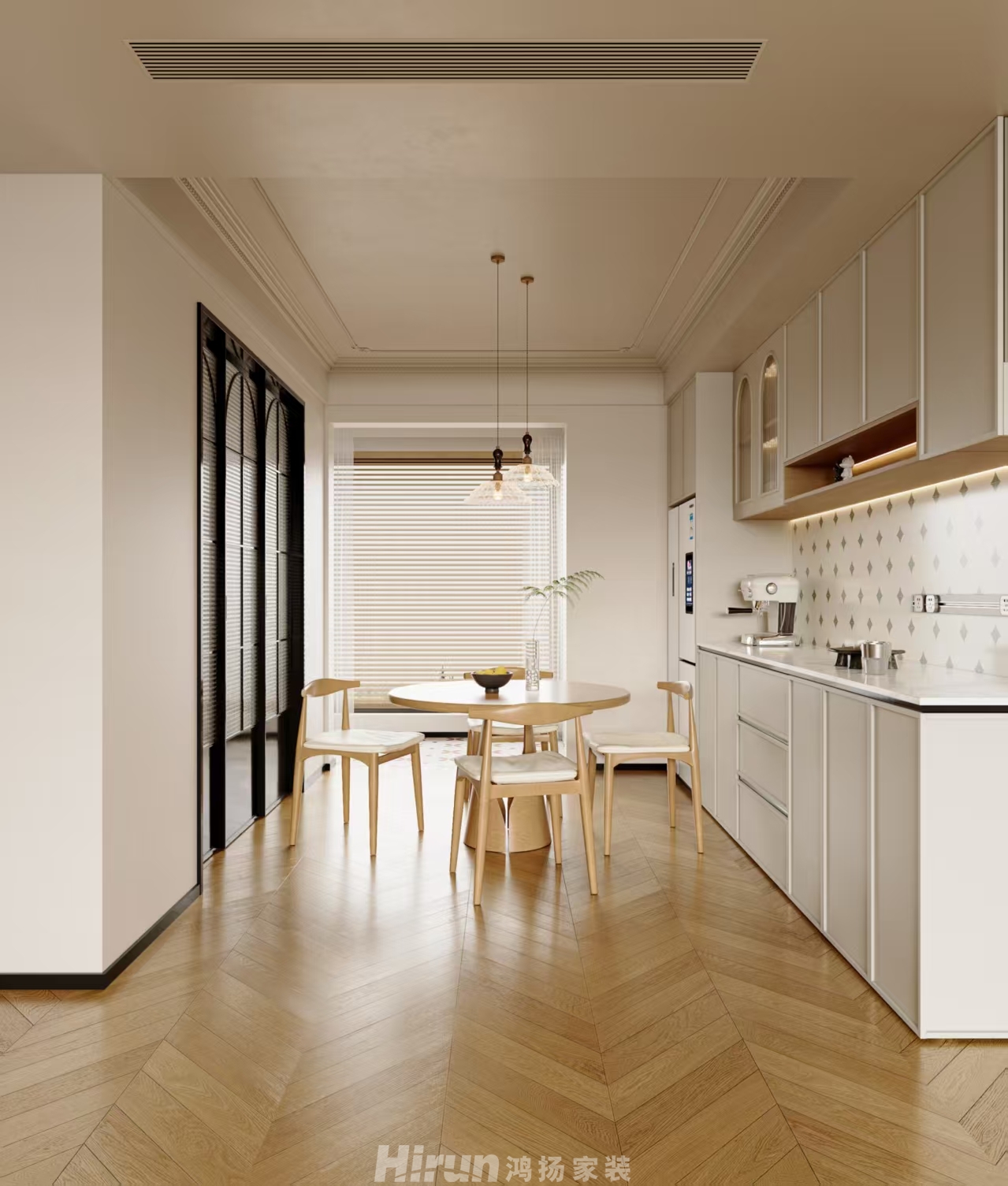 湘府和園146㎡復古風潮四居室 裝修案例效果圖-8