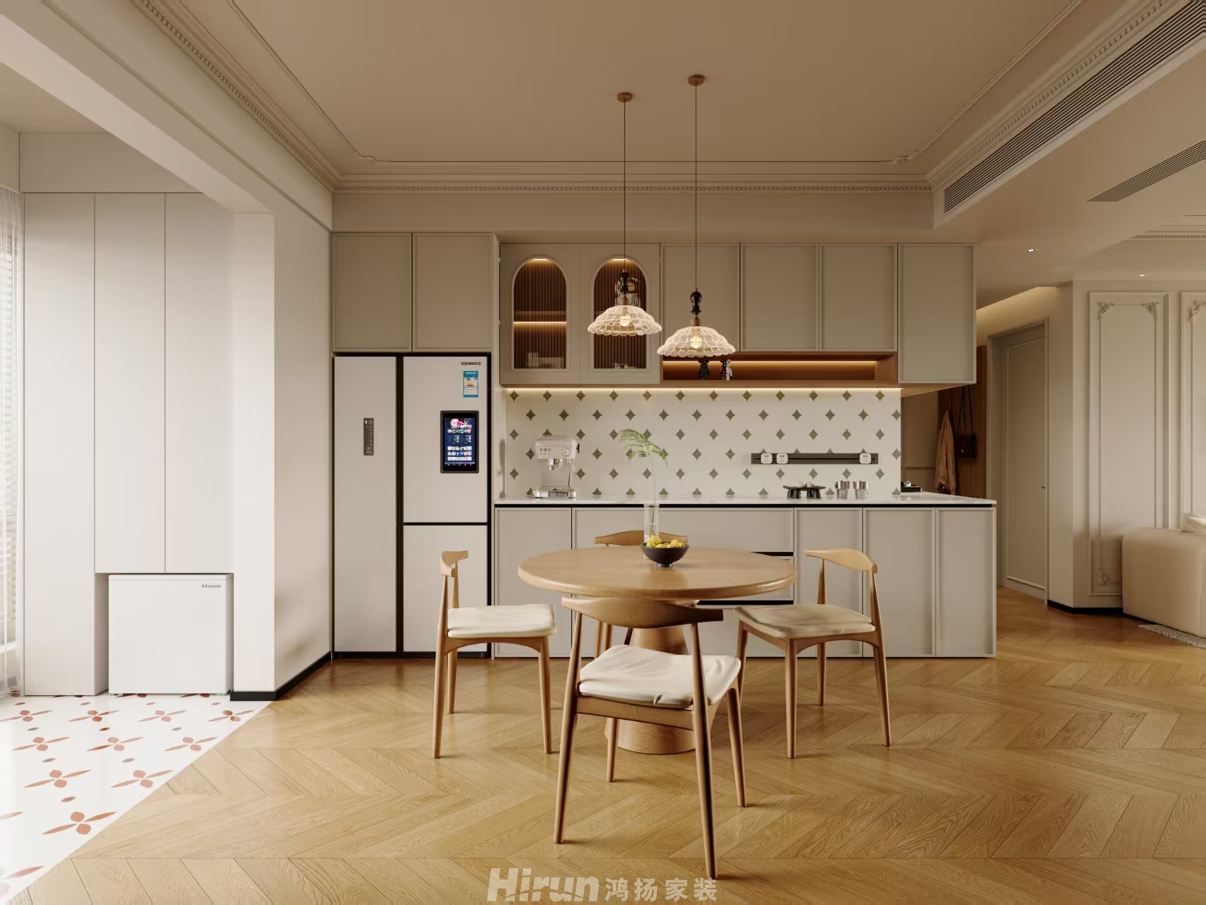 湘府和園146㎡復古風潮四居室 裝修案例效果圖-9