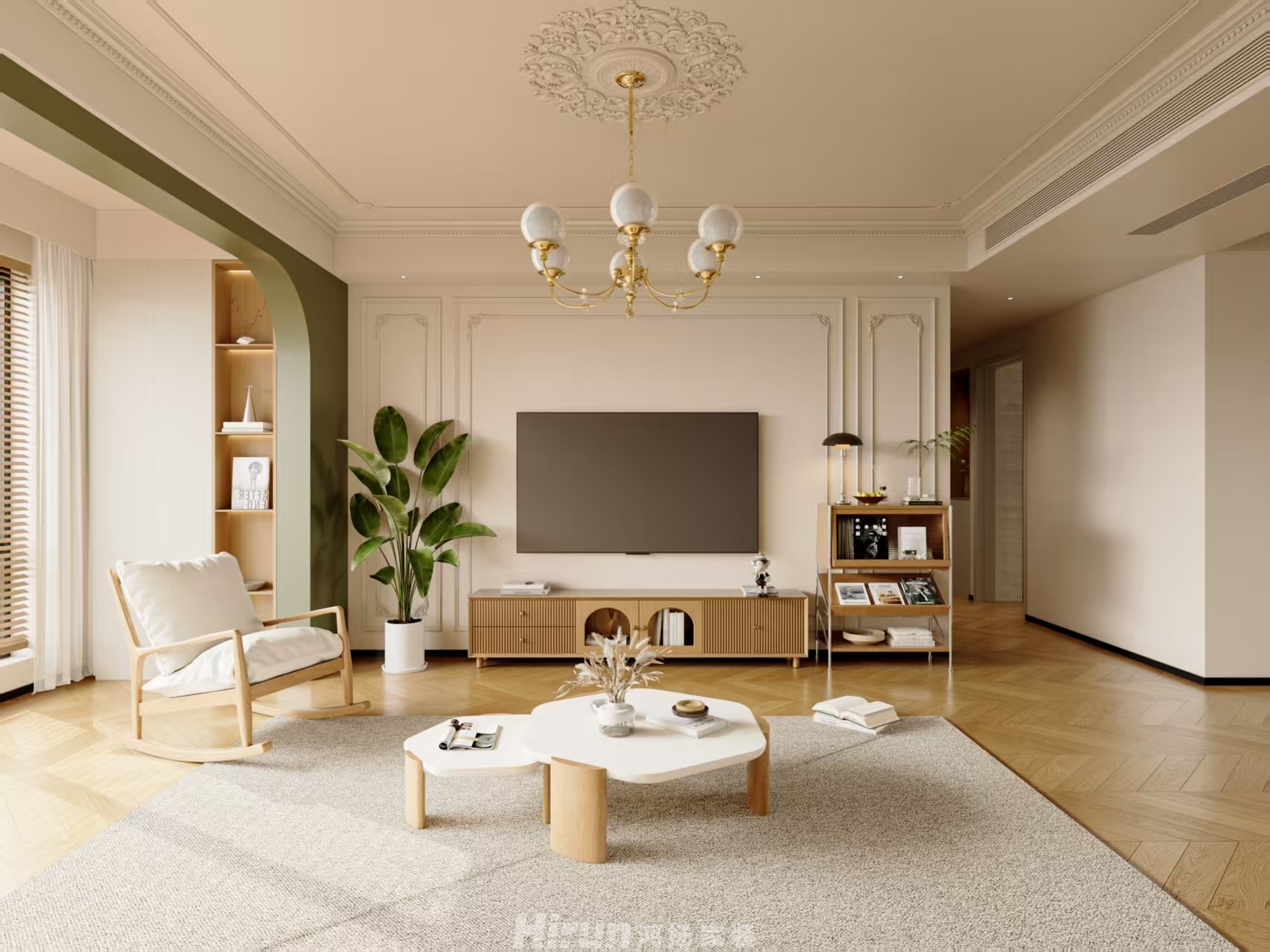 湘府和園146㎡復古風潮四居室 裝修案例效果圖-11