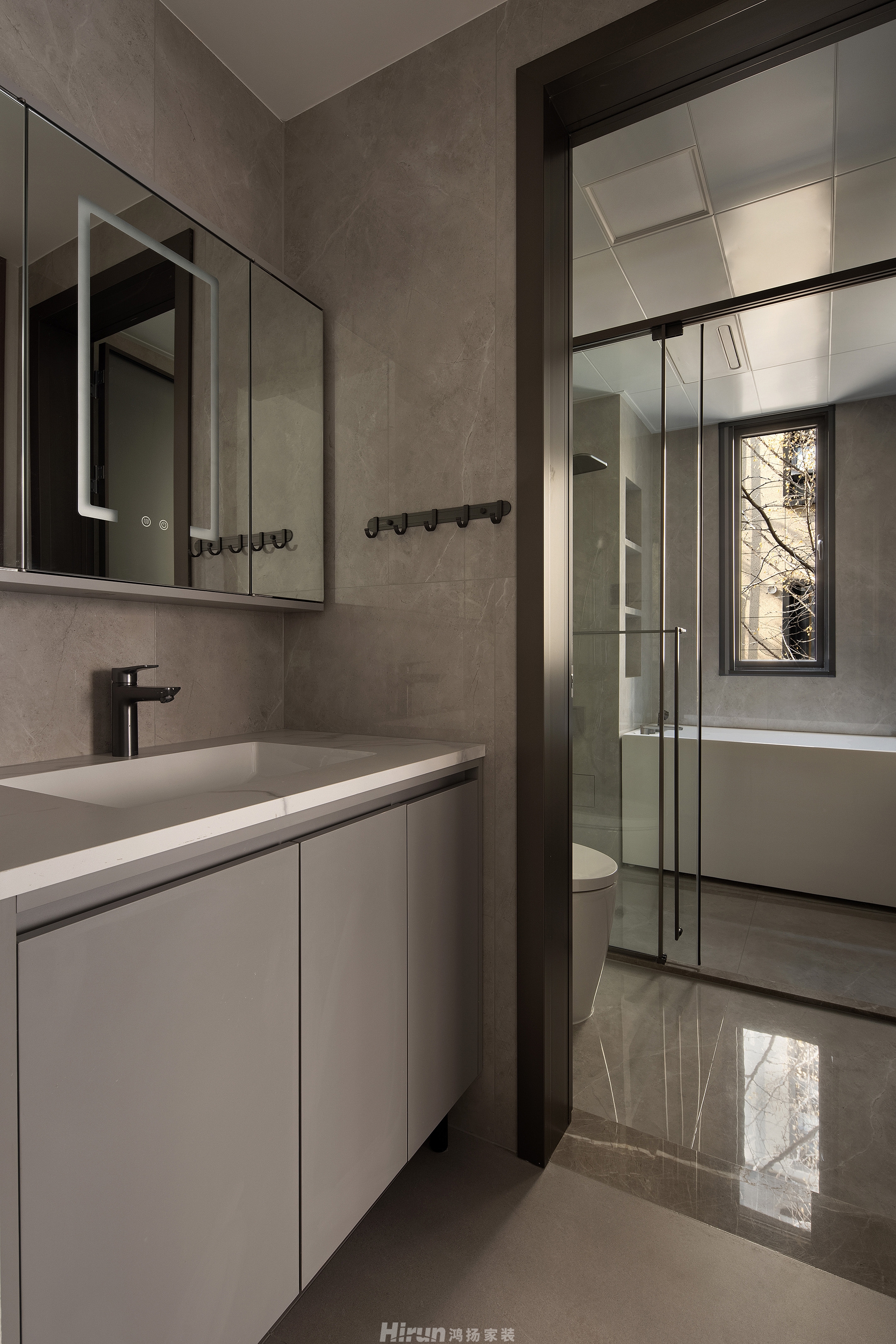 星昇公館下疊實景雅致現代疊墅 裝修案例實景圖-11衛生間